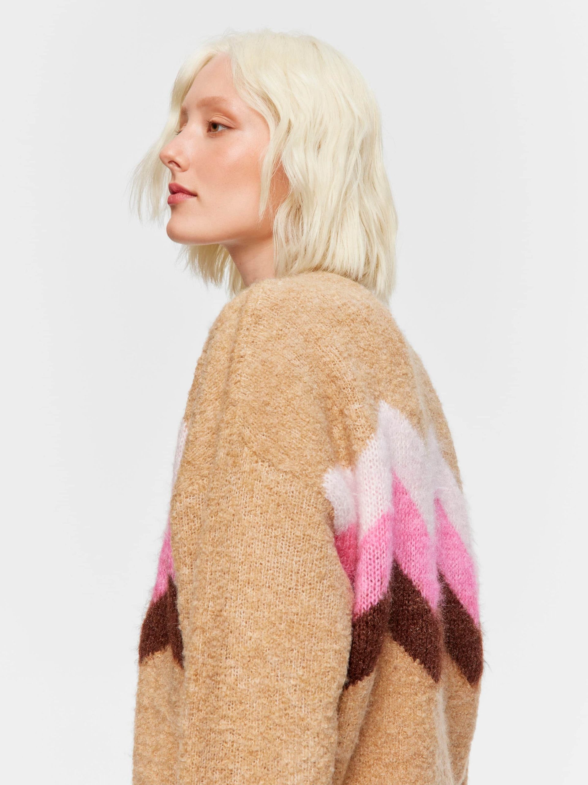 Zig Zag Knit Cardi multi