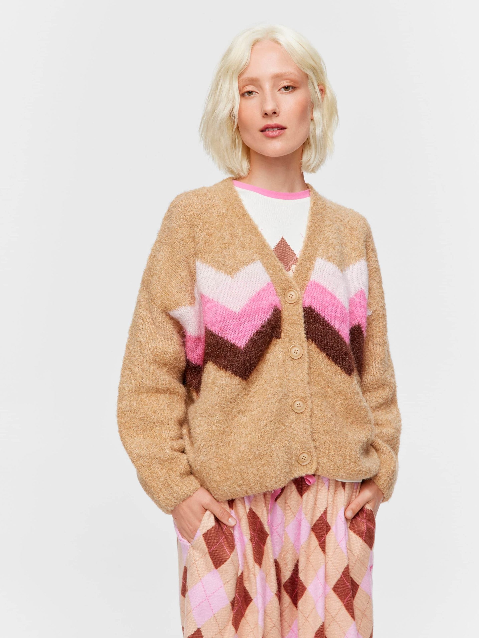 Zig Zag Knit Cardi multi