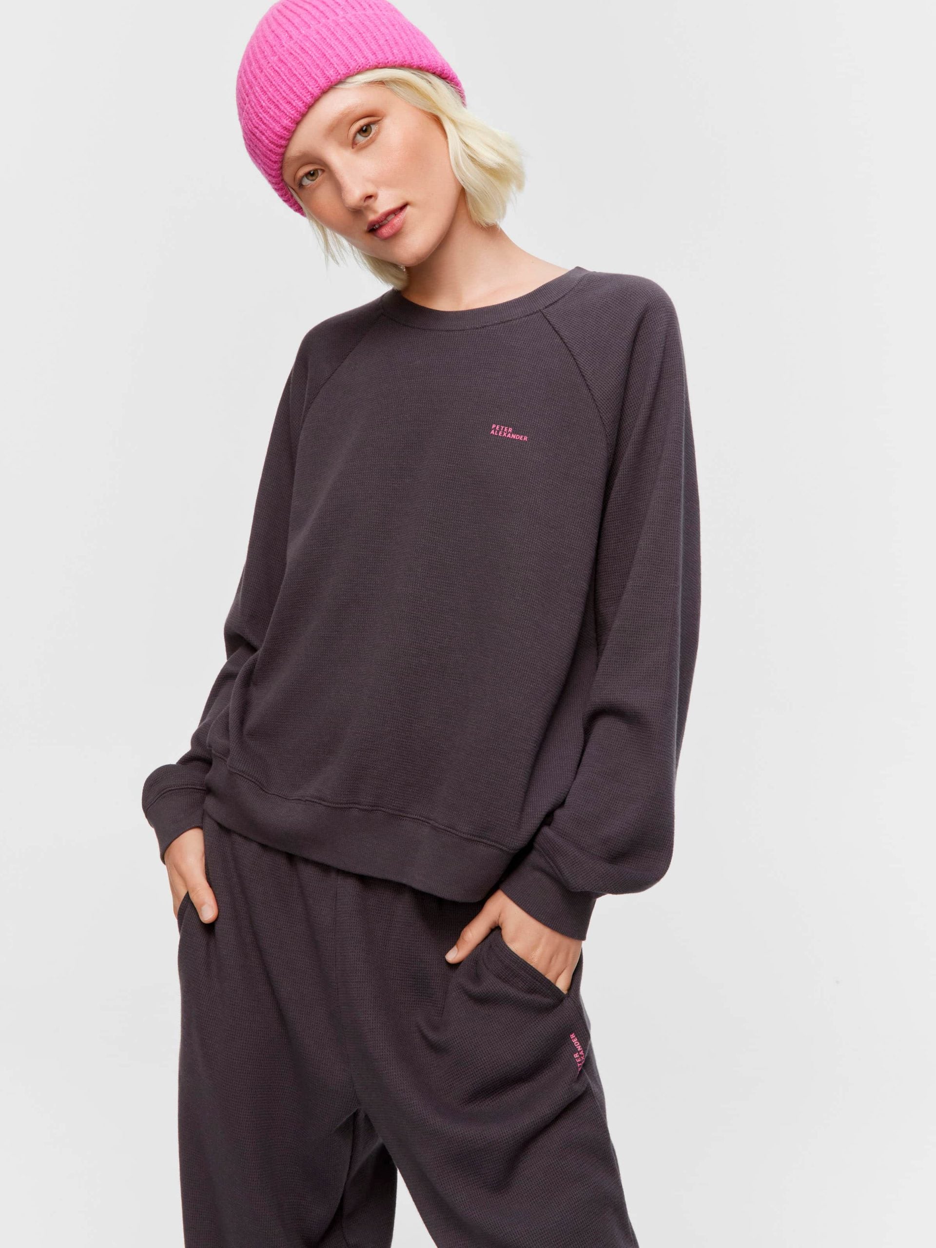 Waffle Sweater charcoal
