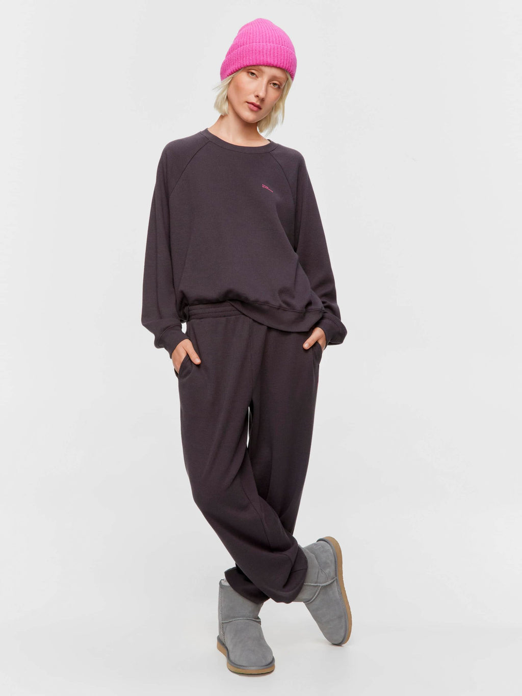 Waffle Track Pj Pant charcoal