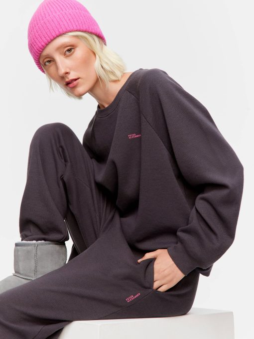 Waffle Track Pj Pant charcoal