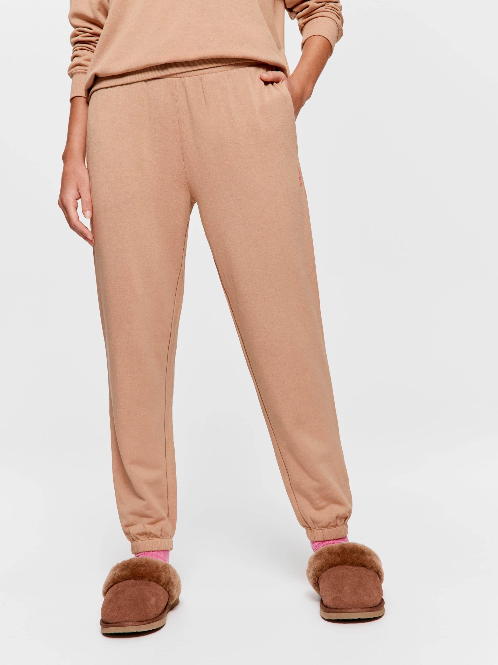 Teddy Fleece Track Pj Pant brown