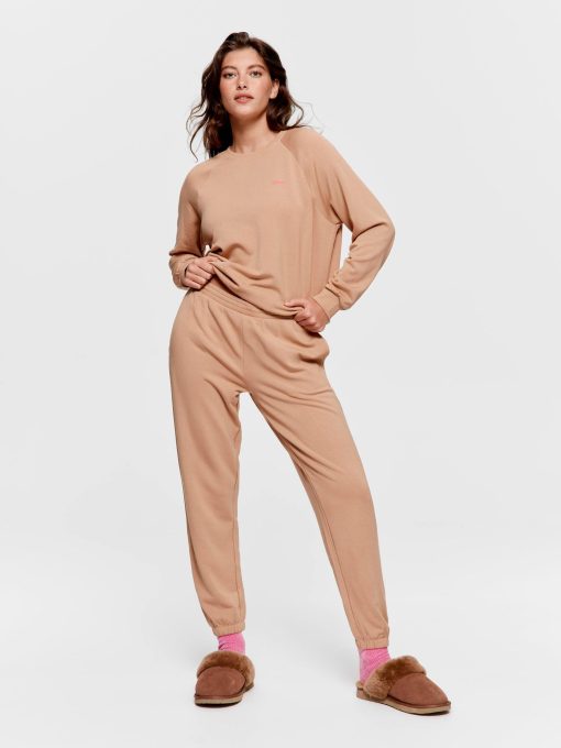 Teddy Fleece Track Pj Pant brown
