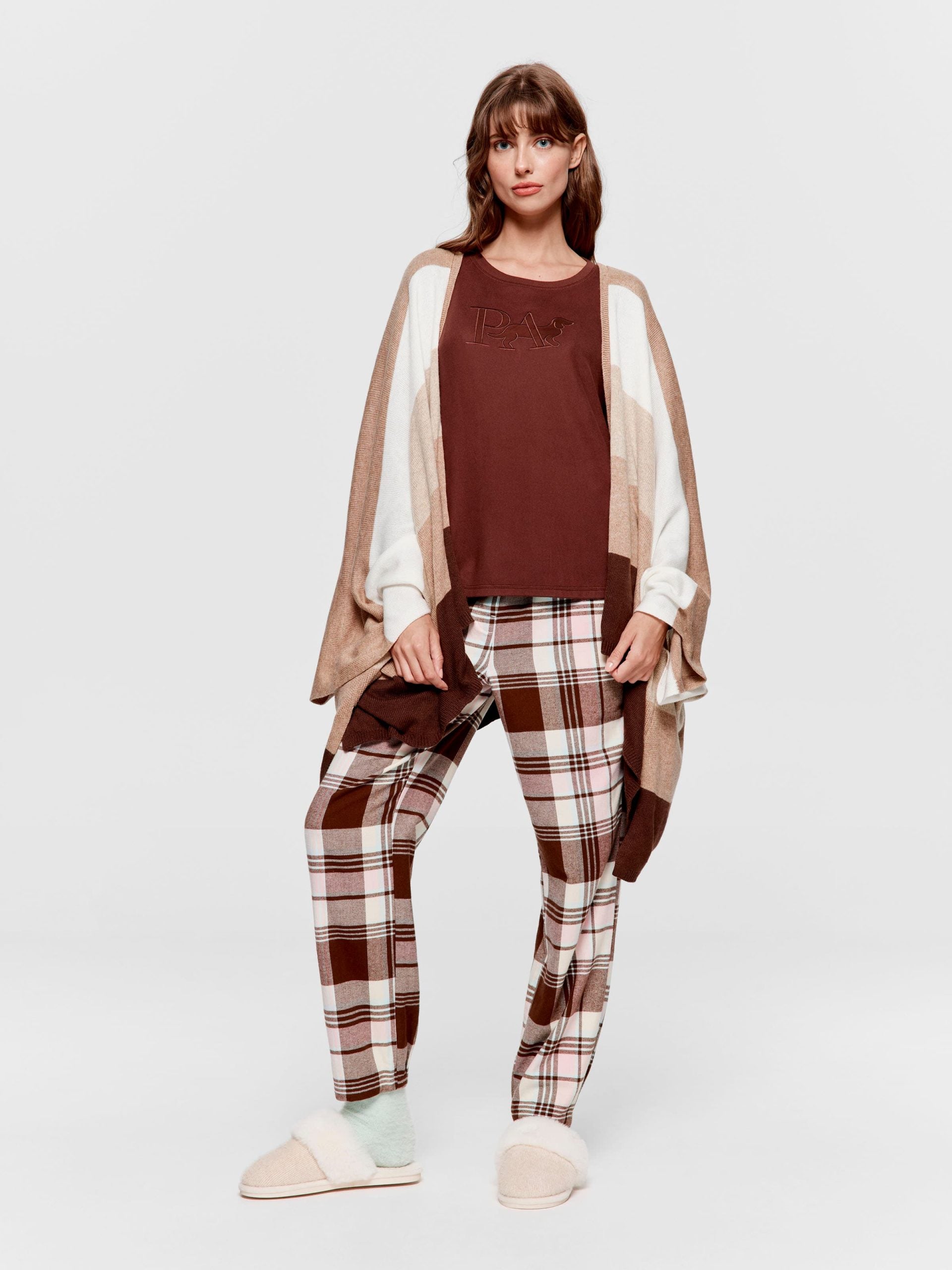 Stripe Poncho multi