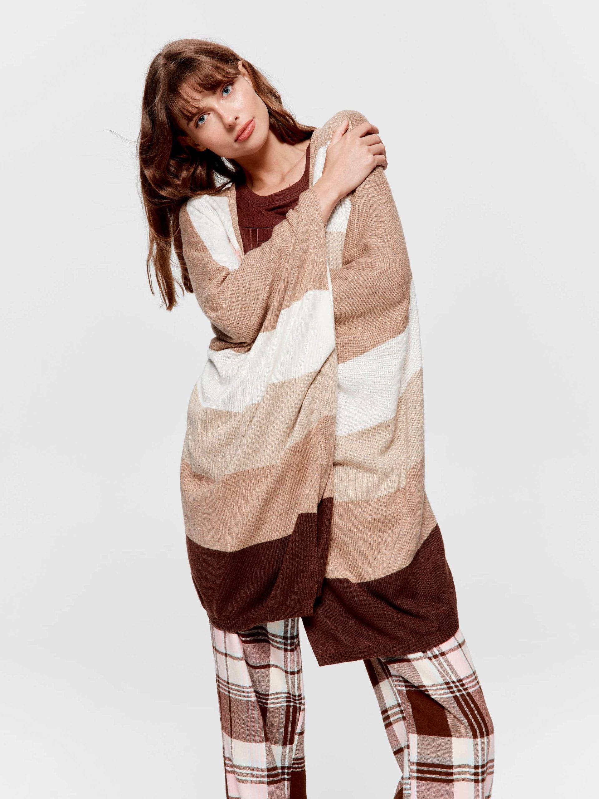 Stripe Poncho multi
