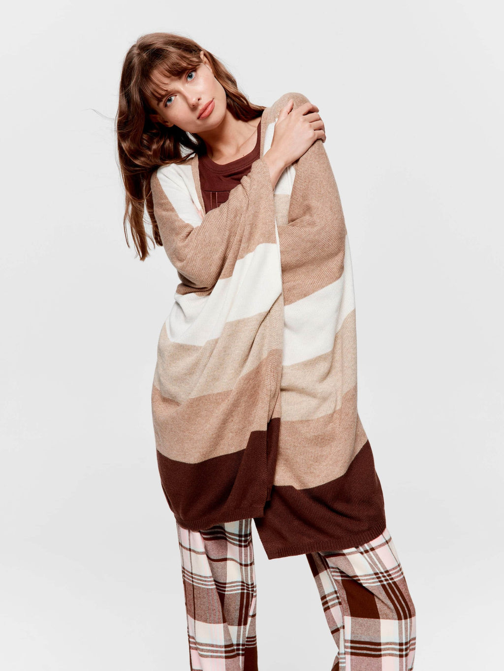 Stripe Poncho multi