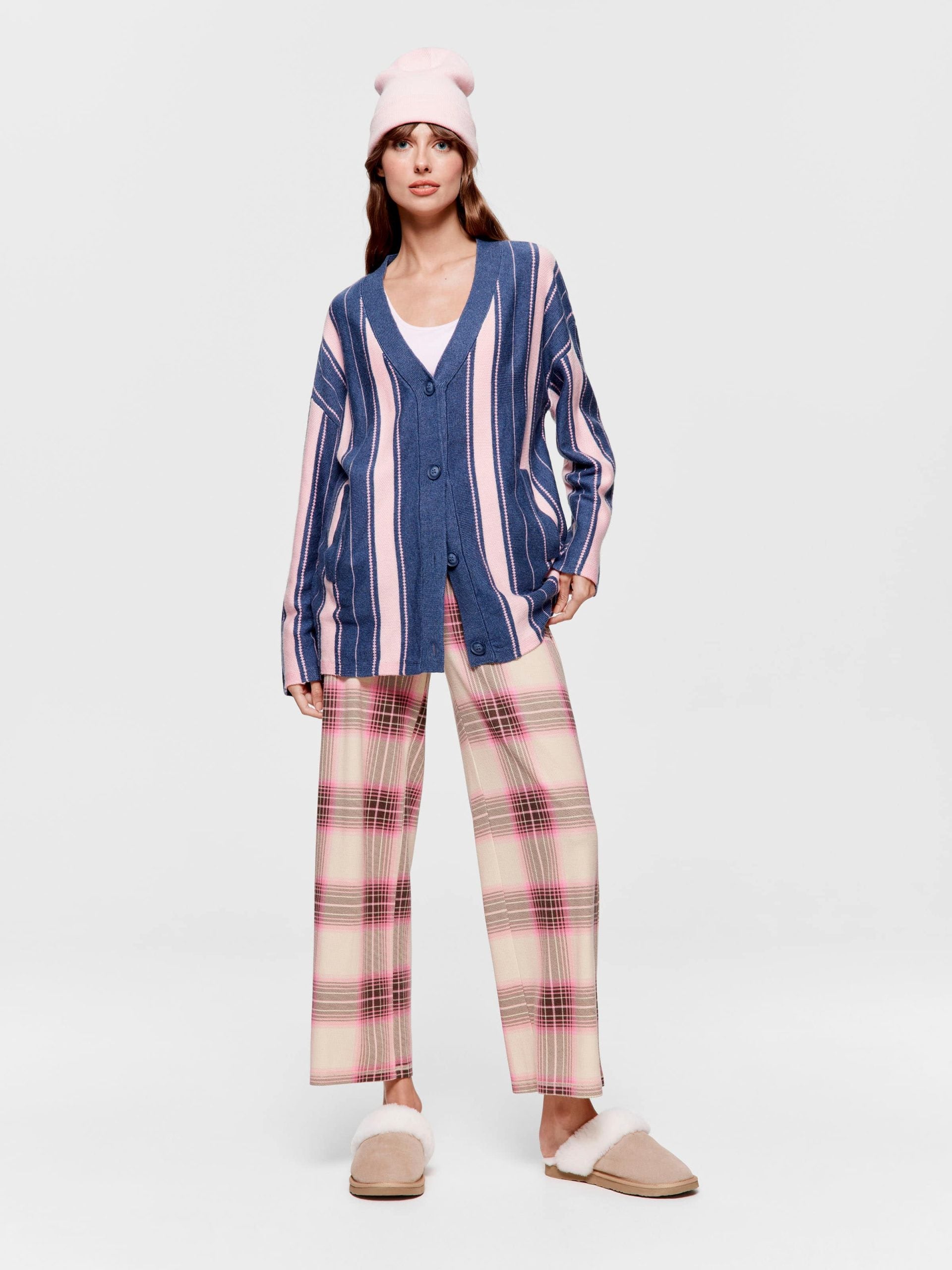 Stripe Knit Cardi multi