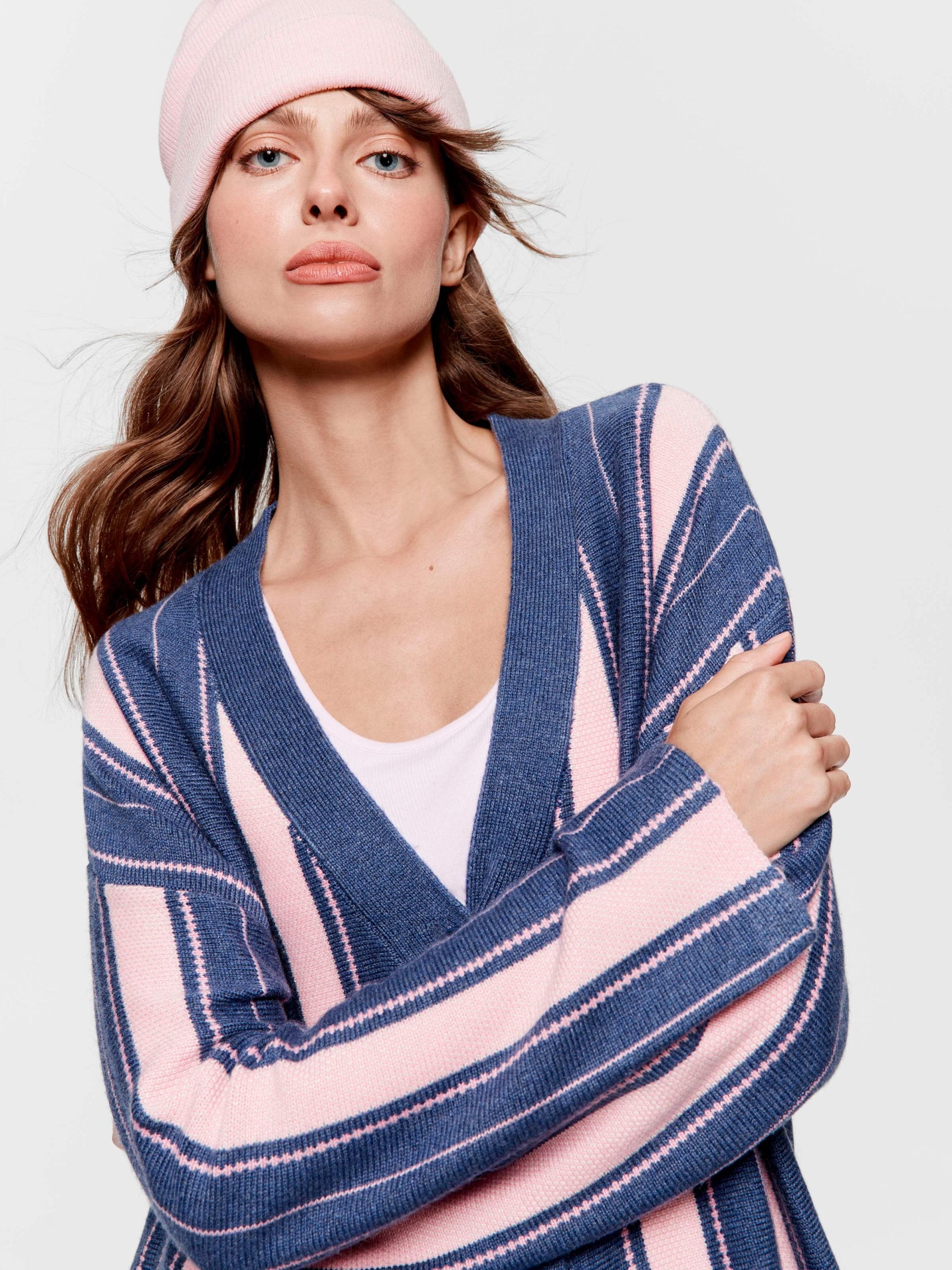 Stripe Knit Cardi multi