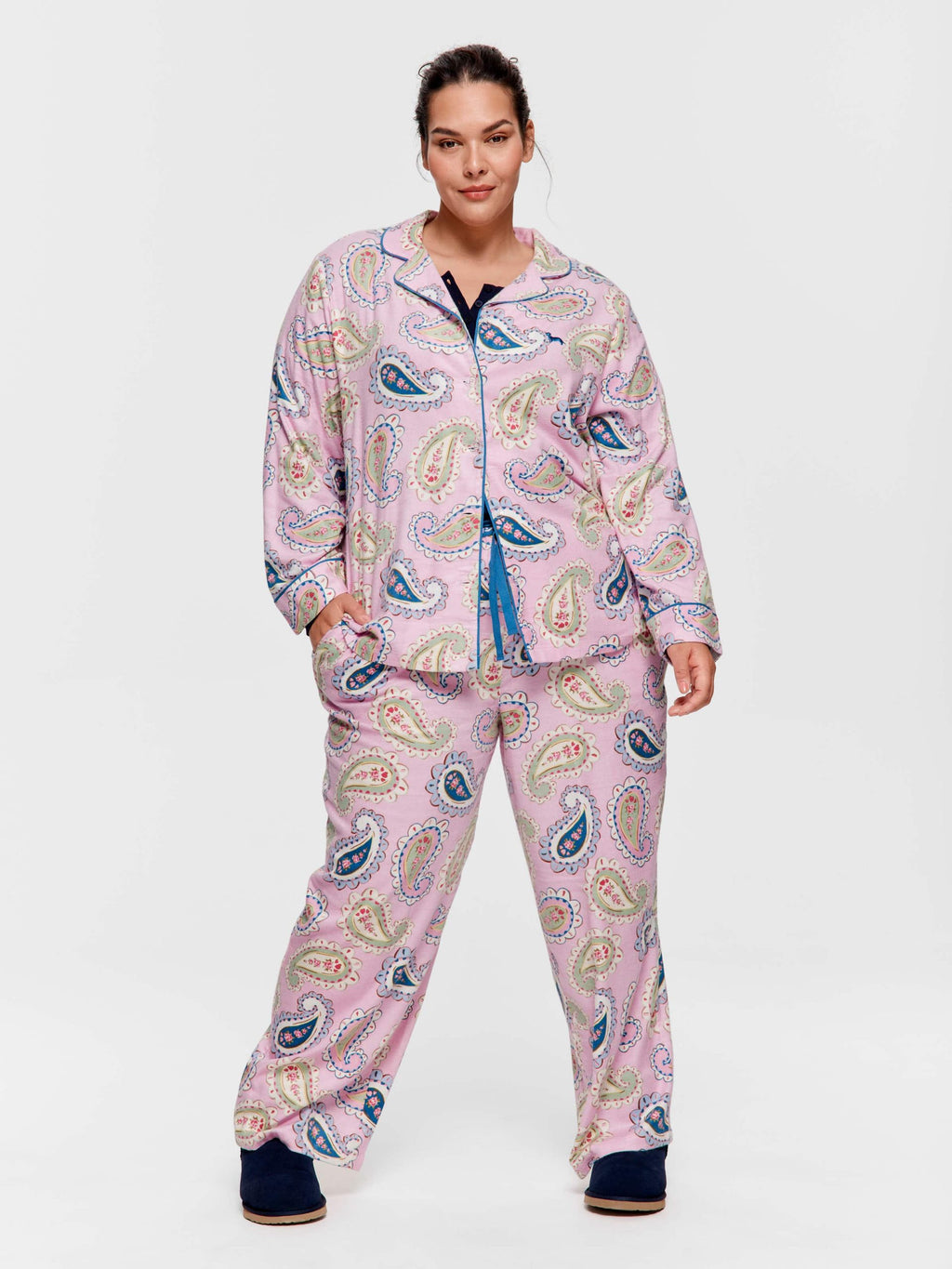 P.A. Plus Cowgirl Paisley Bamboo Flannelette Classic Pj Set Multi