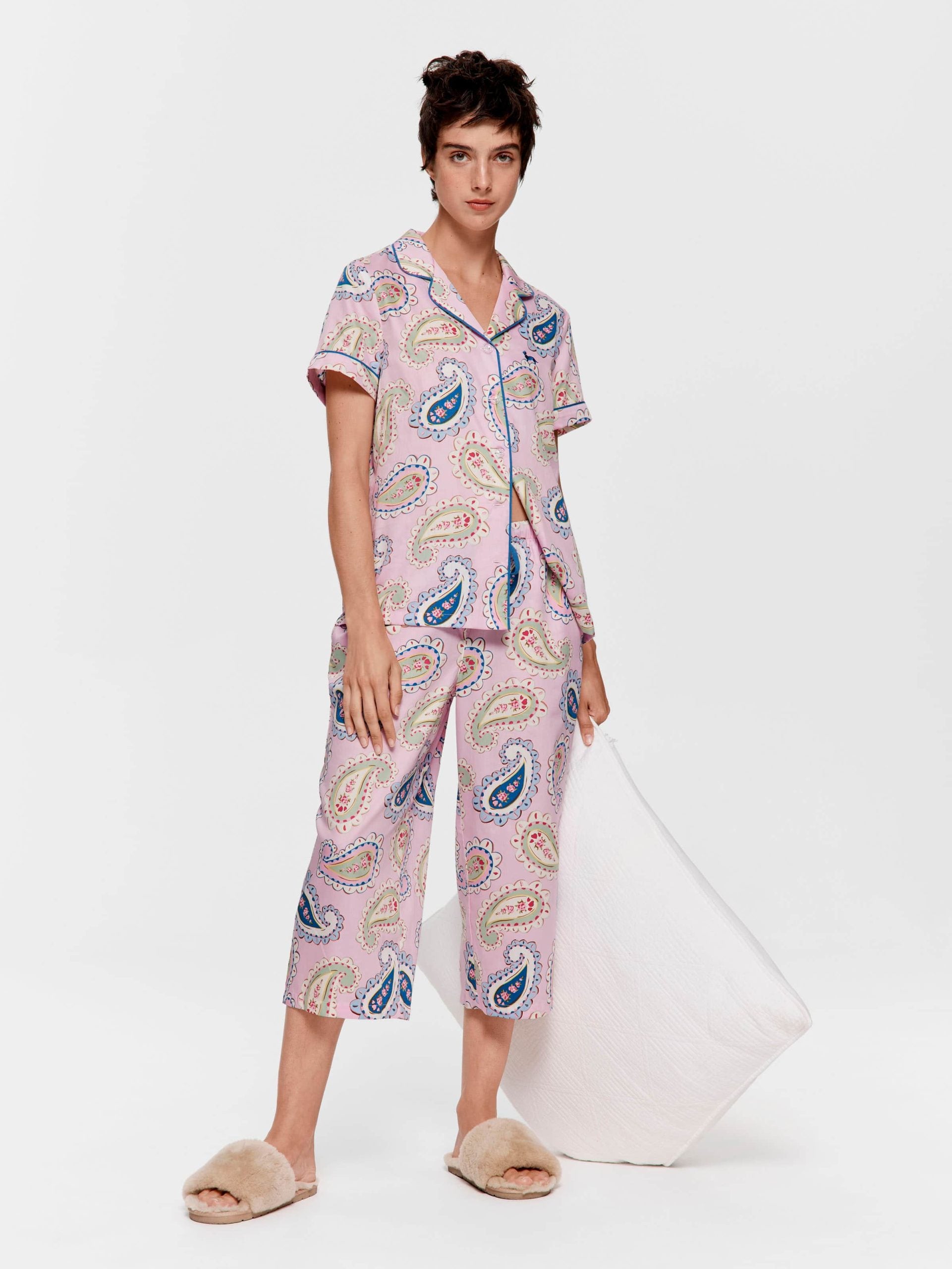 Cowgirl Paisley 100% Cotton 3/4 Pj Set Multi