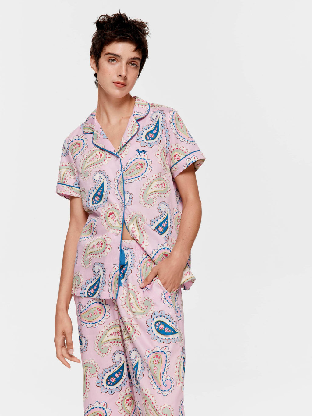 Cowgirl Paisley 100% Cotton 3/4 Pj Set Multi