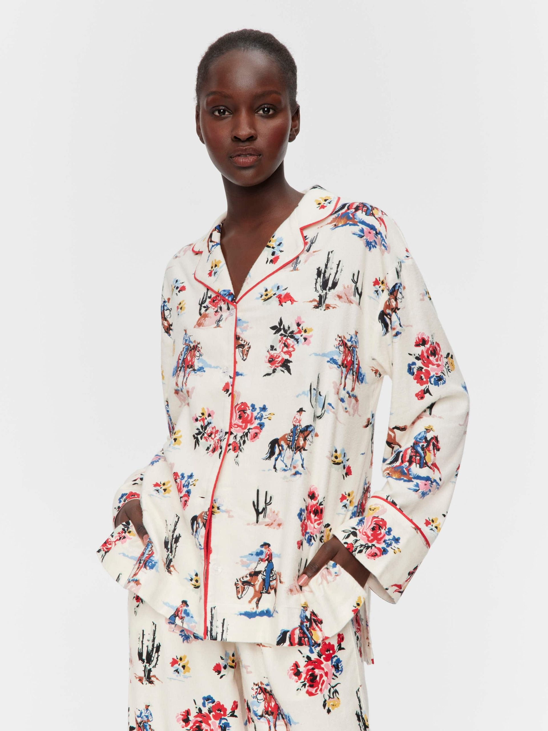 Cowboy Bamboo Flannelette Classic Pj Set Multi
