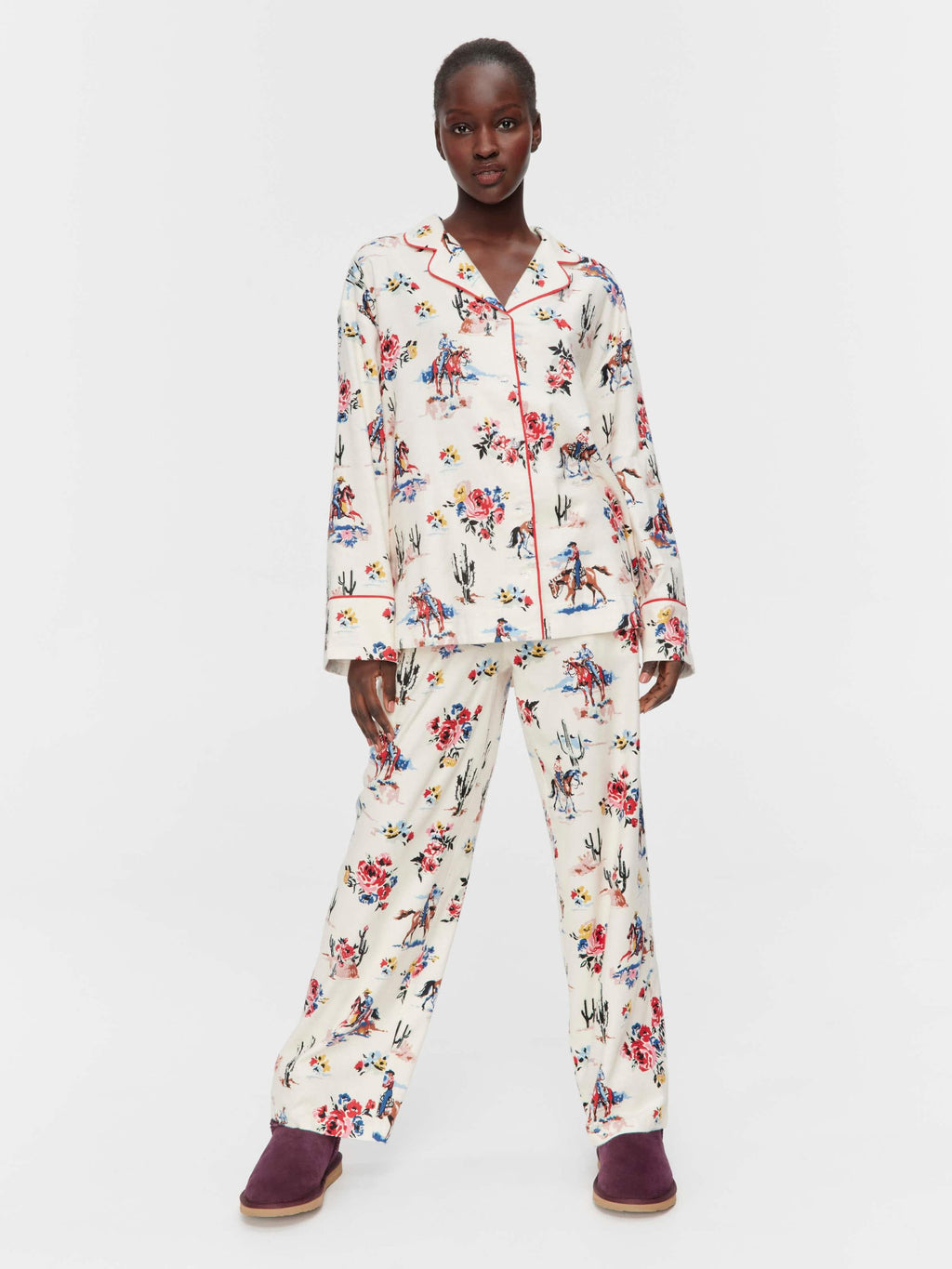 Cowboy Bamboo Flannelette Classic Pj Set Multi