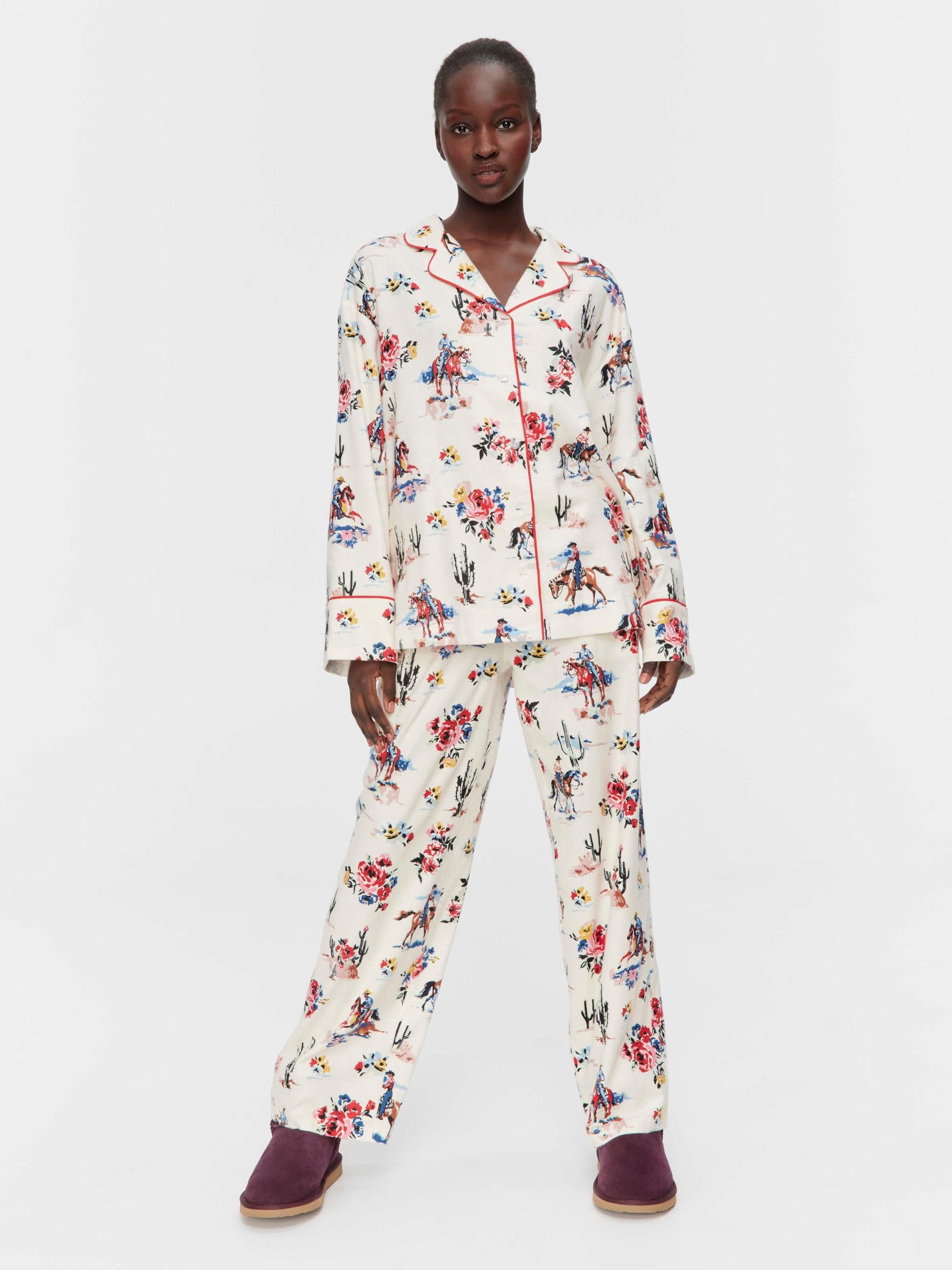 Cowboy Bamboo Flannelette Classic Pj Set Multi