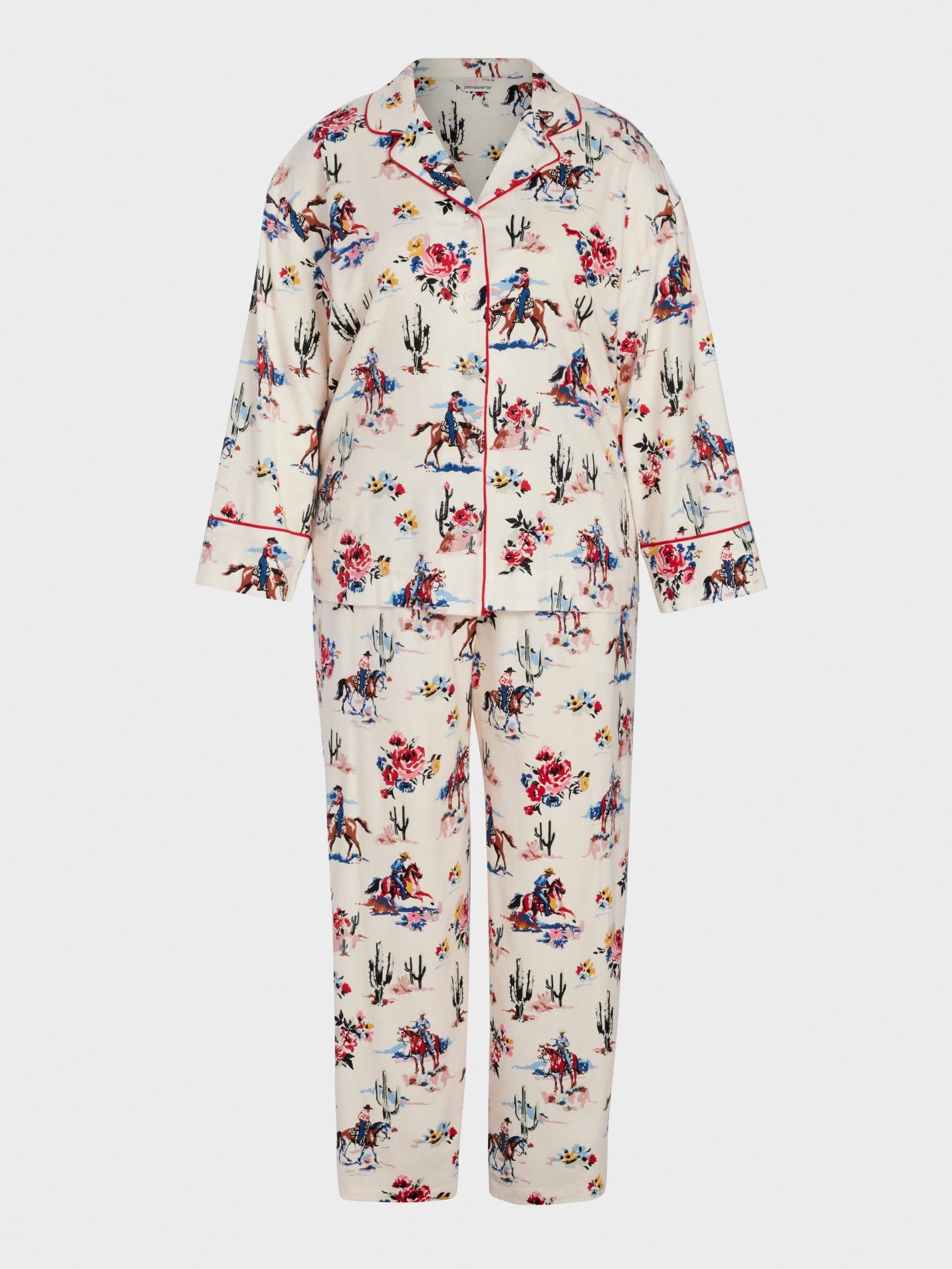 P.A. Plus Cowboy Bamboo Flannelette Classic Pj Set Multi