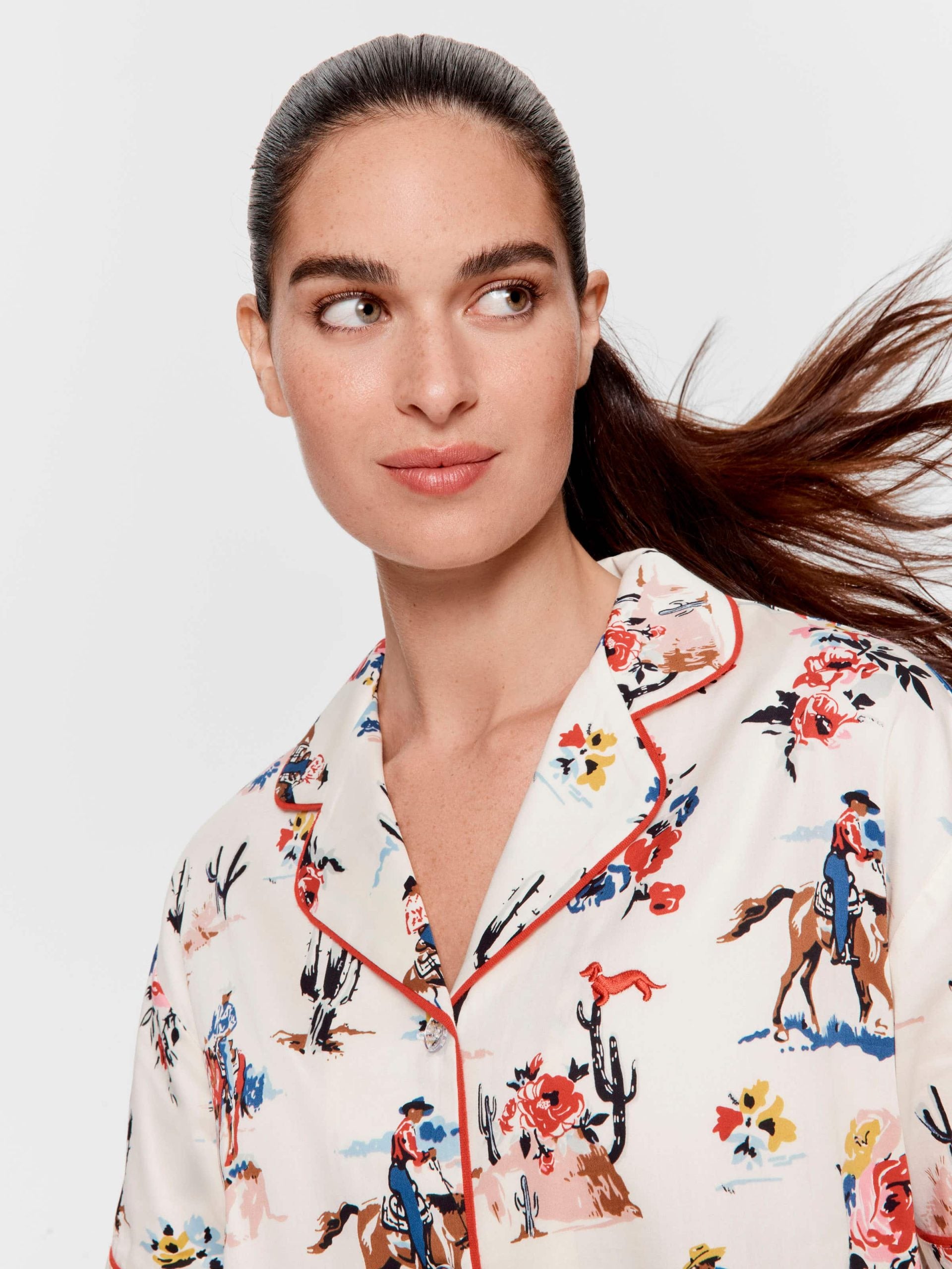 Cowboy 100% Cotton Shortie Pj Set Multi