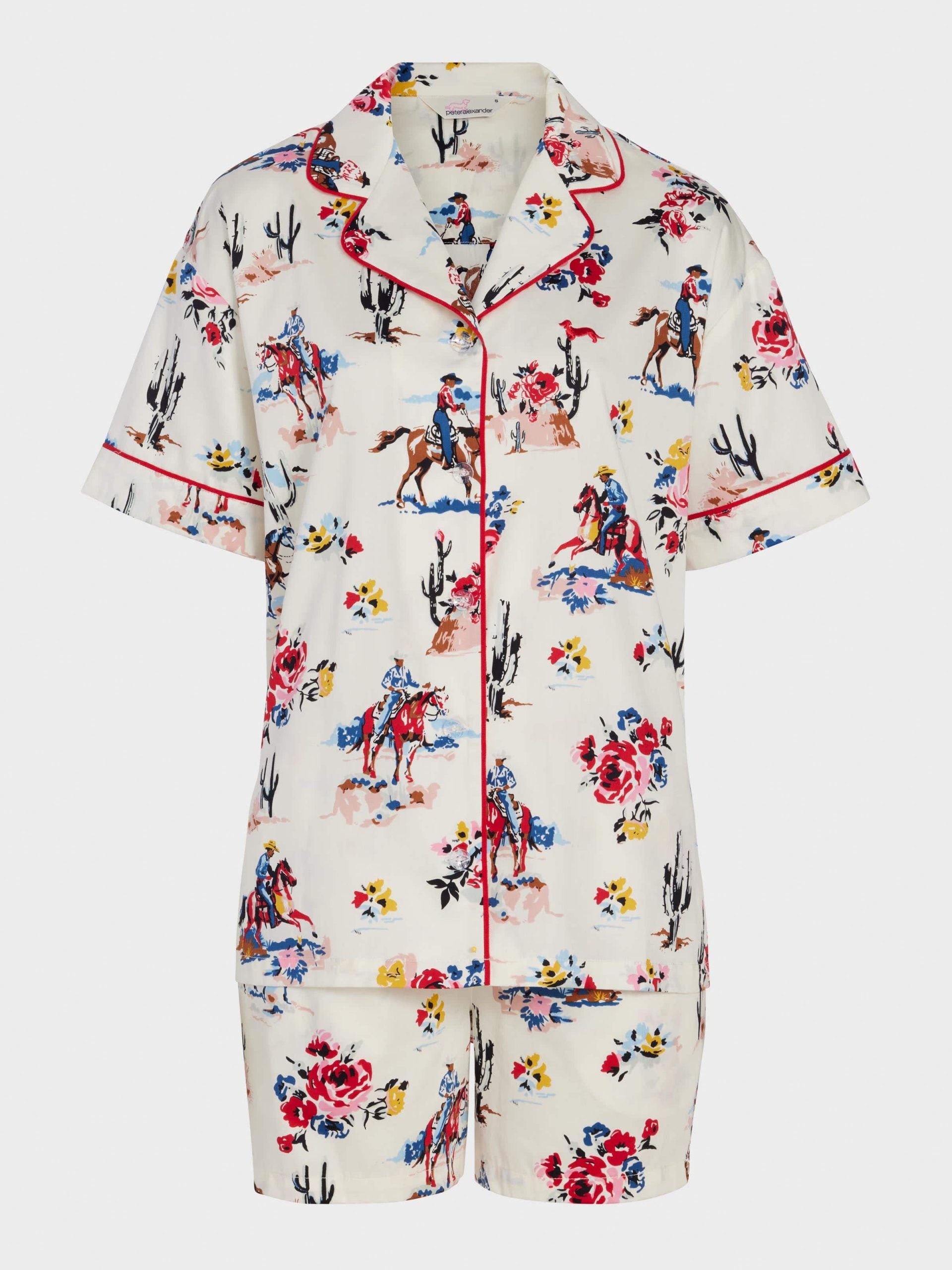 Cowboy 100% Cotton Shortie Pj Set Multi