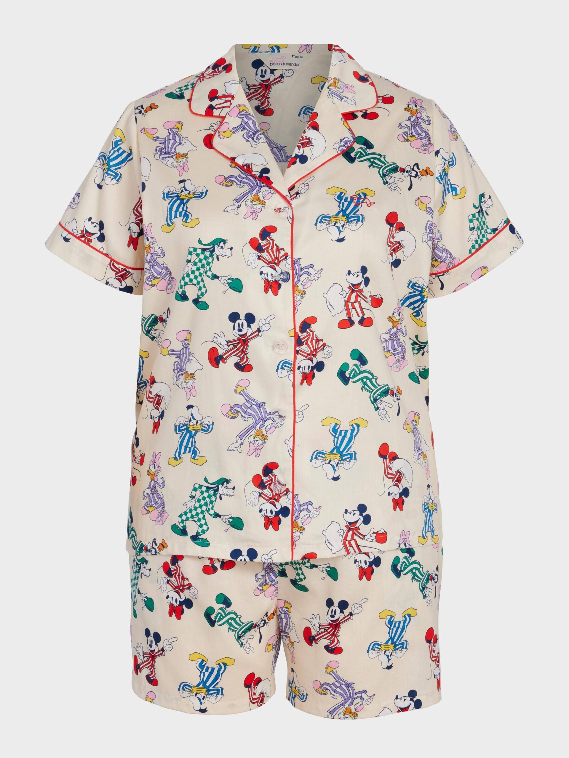 P.A. Plus Mickey Mouse &amp; Friends 100% Cotton Shortie Pj Set Multi
