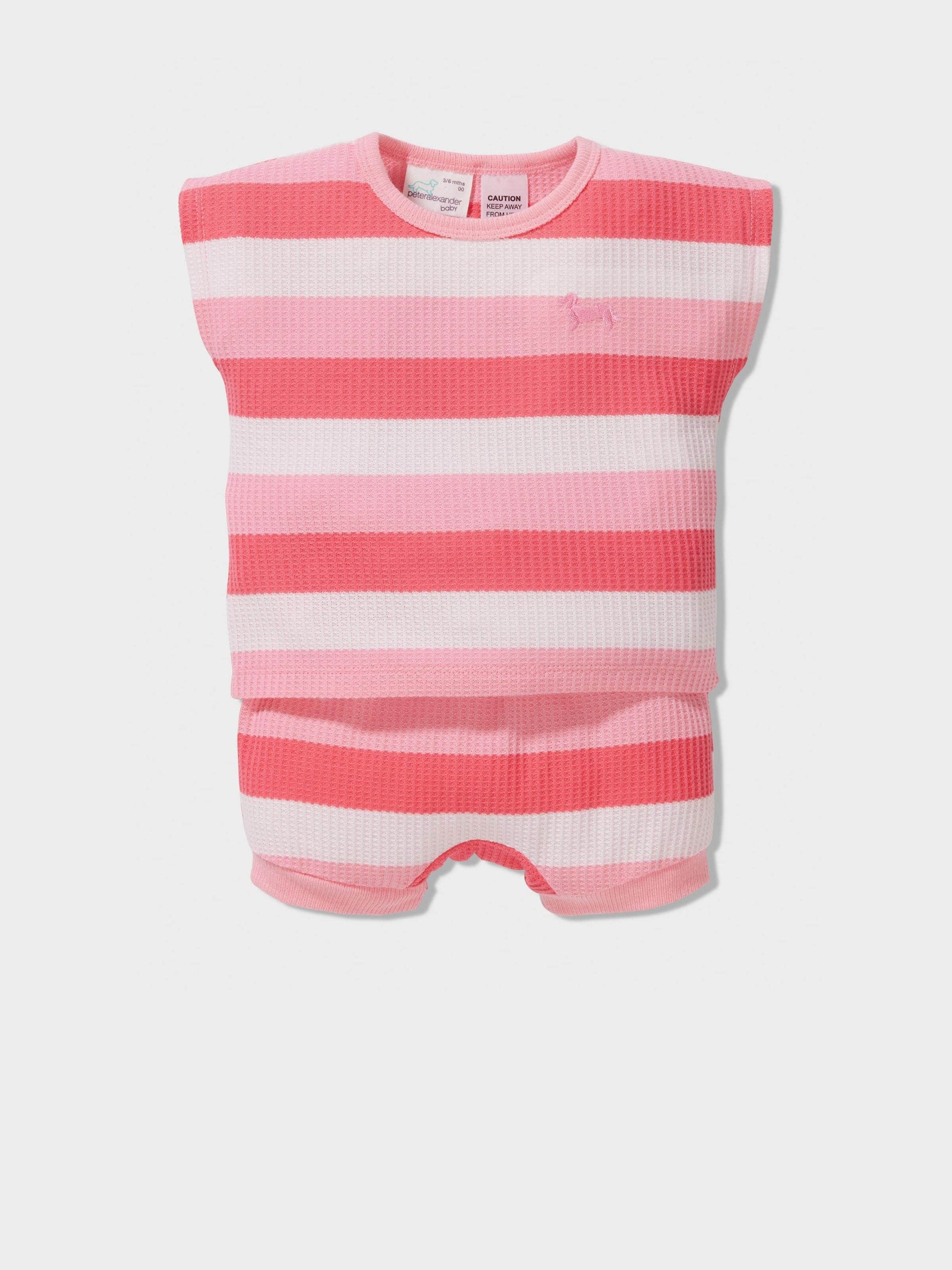 Baby Coral Stripe Short Pj Set multi