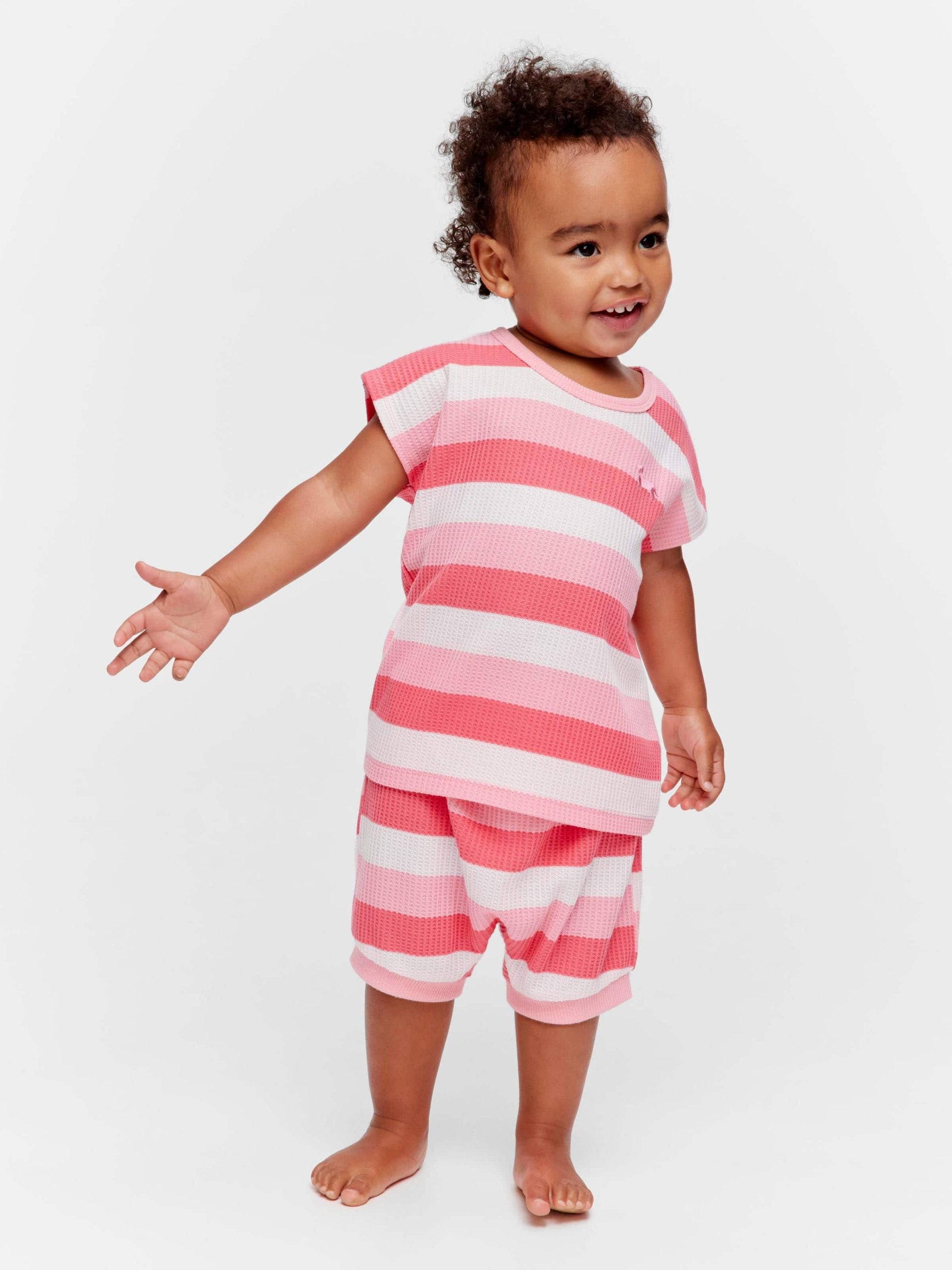 Baby Coral Stripe Short Pj Set multi