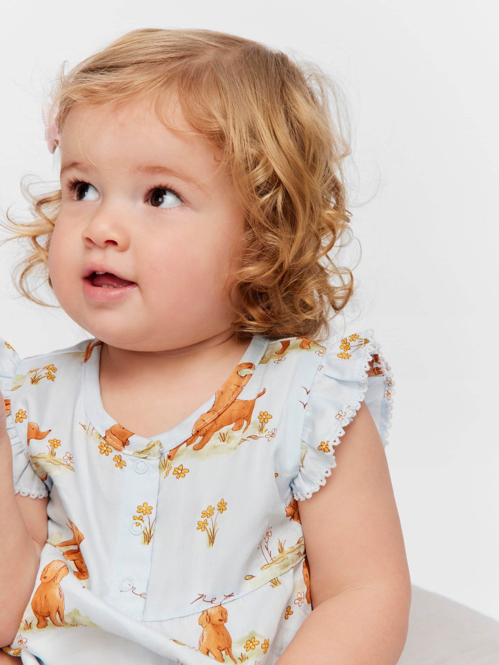 Baby Vintage Penny Print Romper Multi