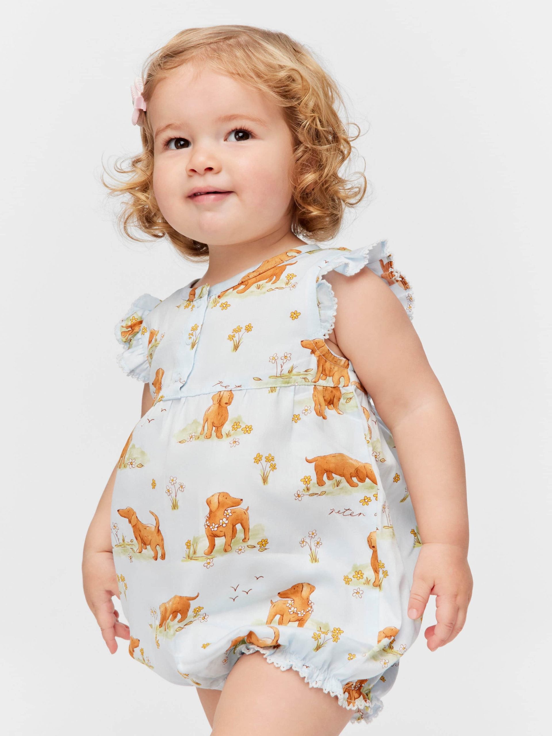 Baby Vintage Penny Print Romper Multi