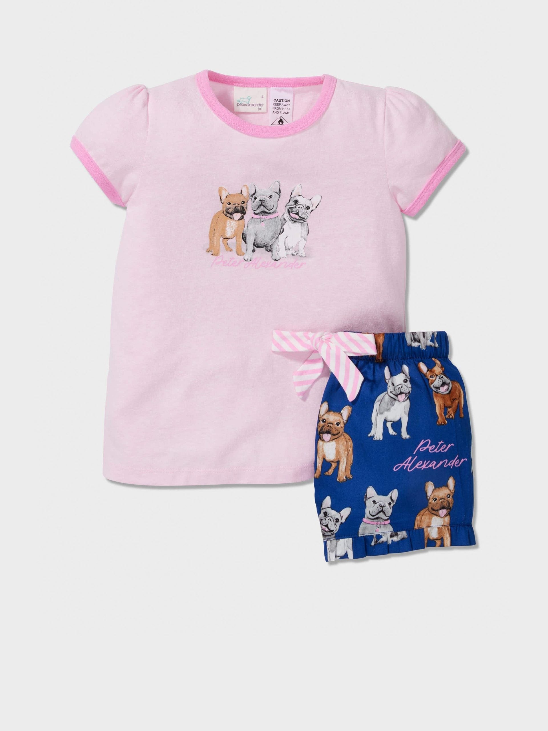 Jnr Girls Frenchie Pj Set Multi