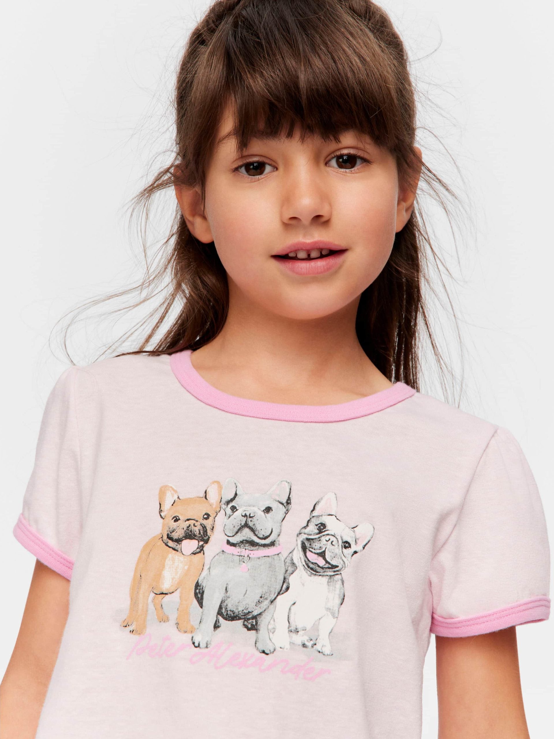 Jnr Girls Frenchie Pj Set Multi