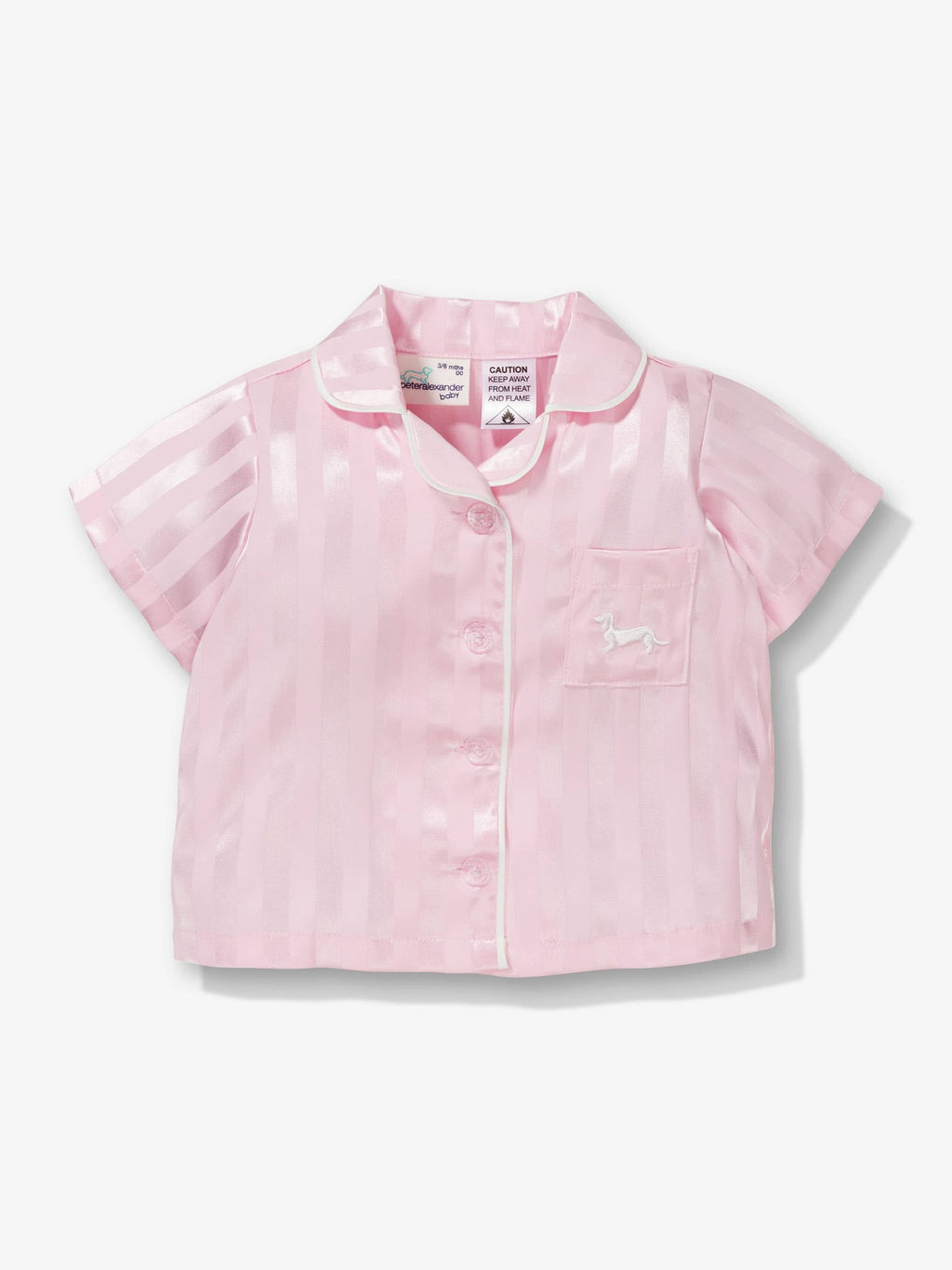 Baby Pink Stripe Satin Pj Set Pink