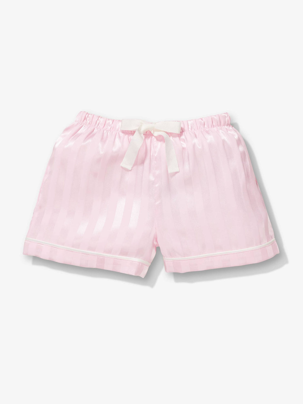Jnr Girls Pink Stripe Satin Pj Set pink