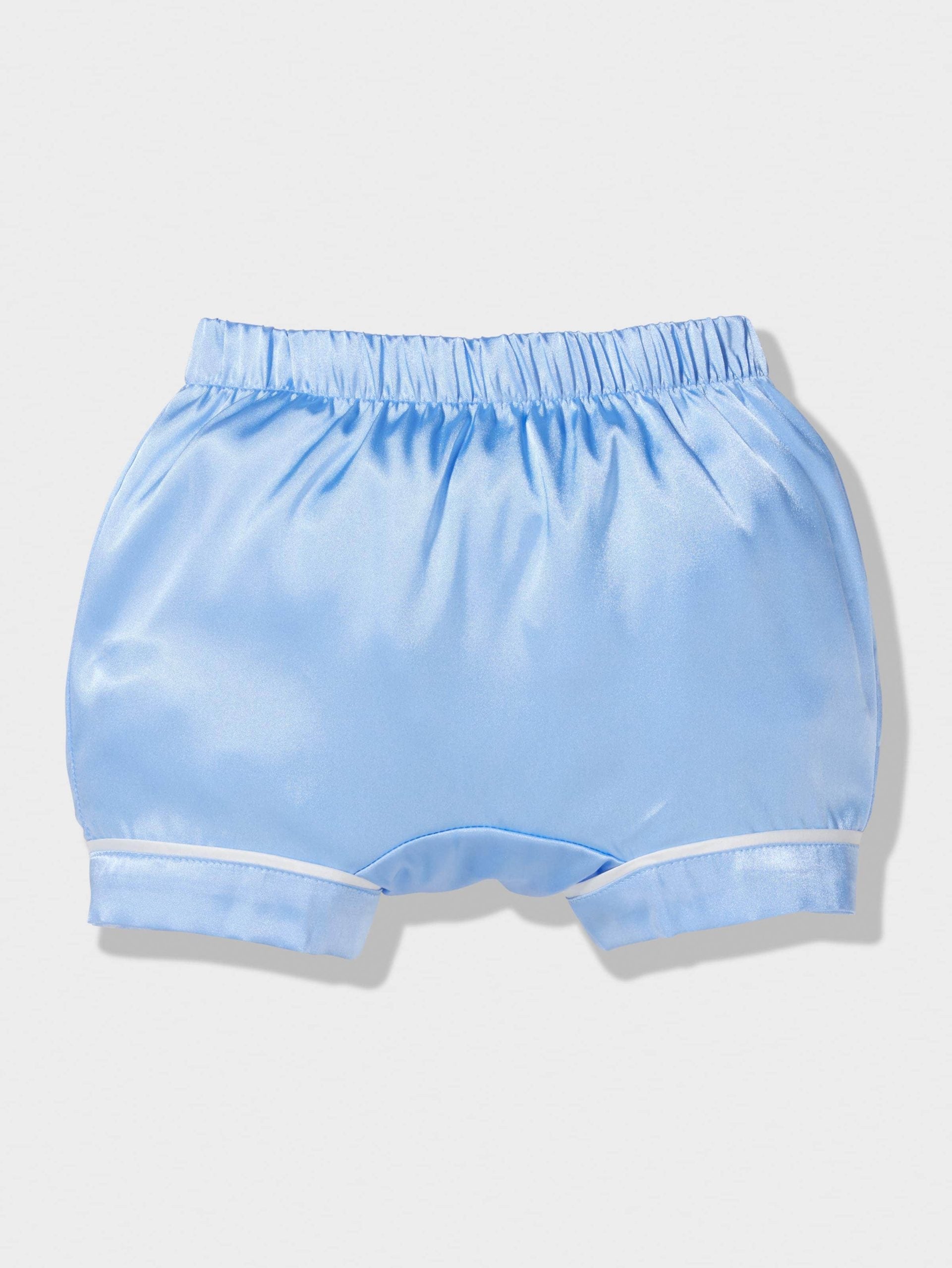 Baby Short Classic Satin Cornflower Pj Set Cornflower