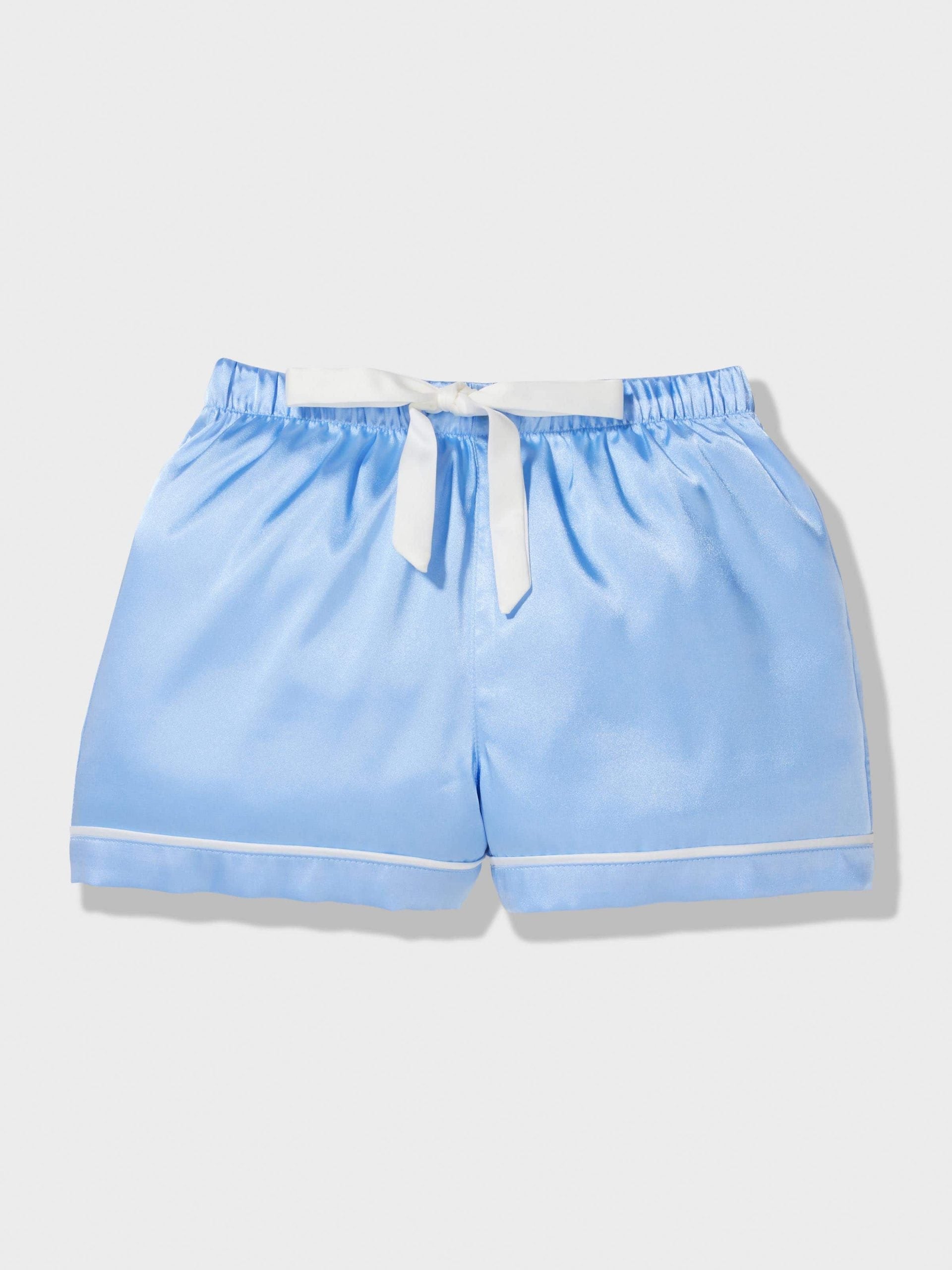 Jnr Girls Classic Satin Cornflower Pj Set cornflower