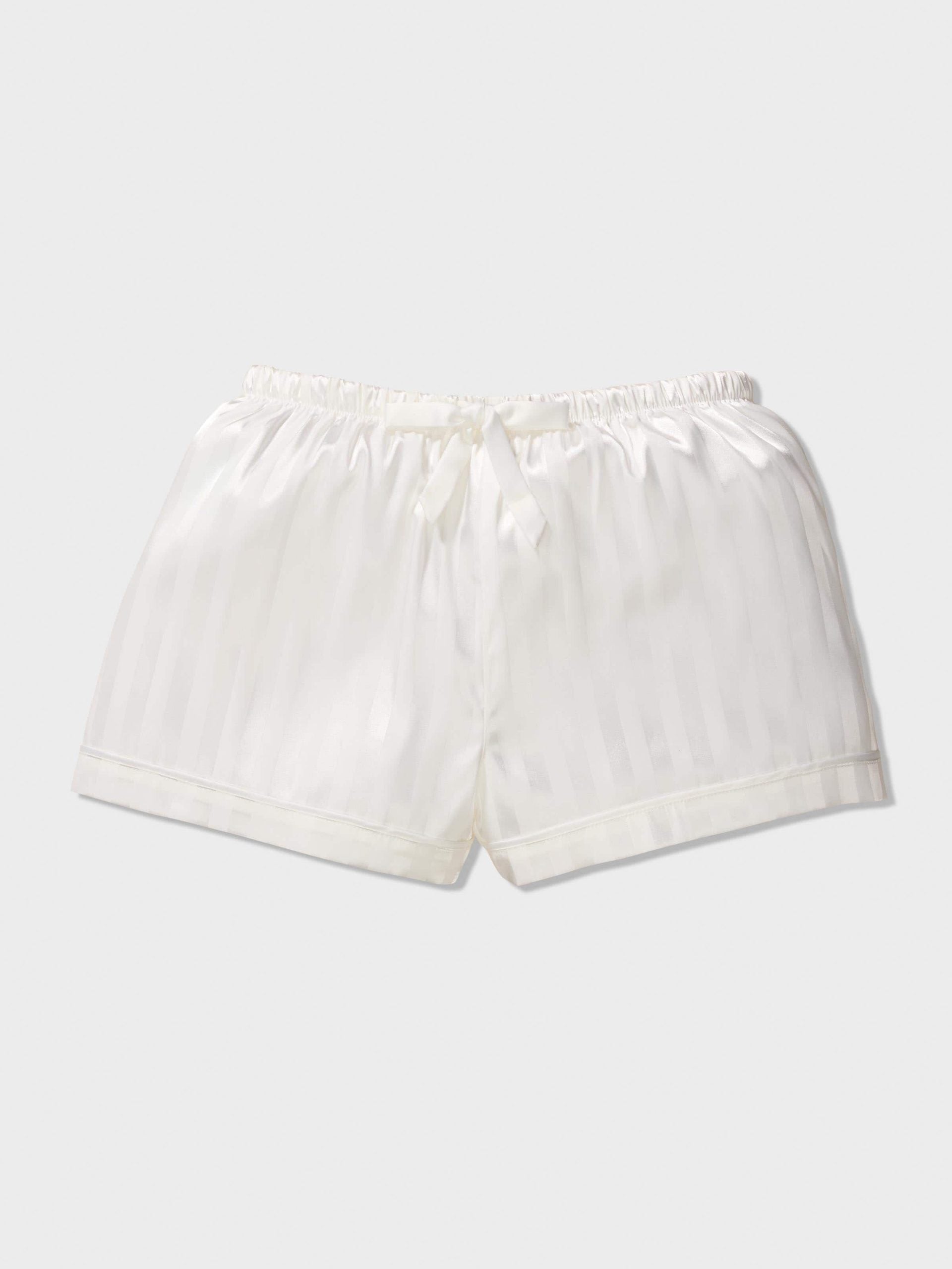 Jnr Girls Classic White Satin Pj Set white
