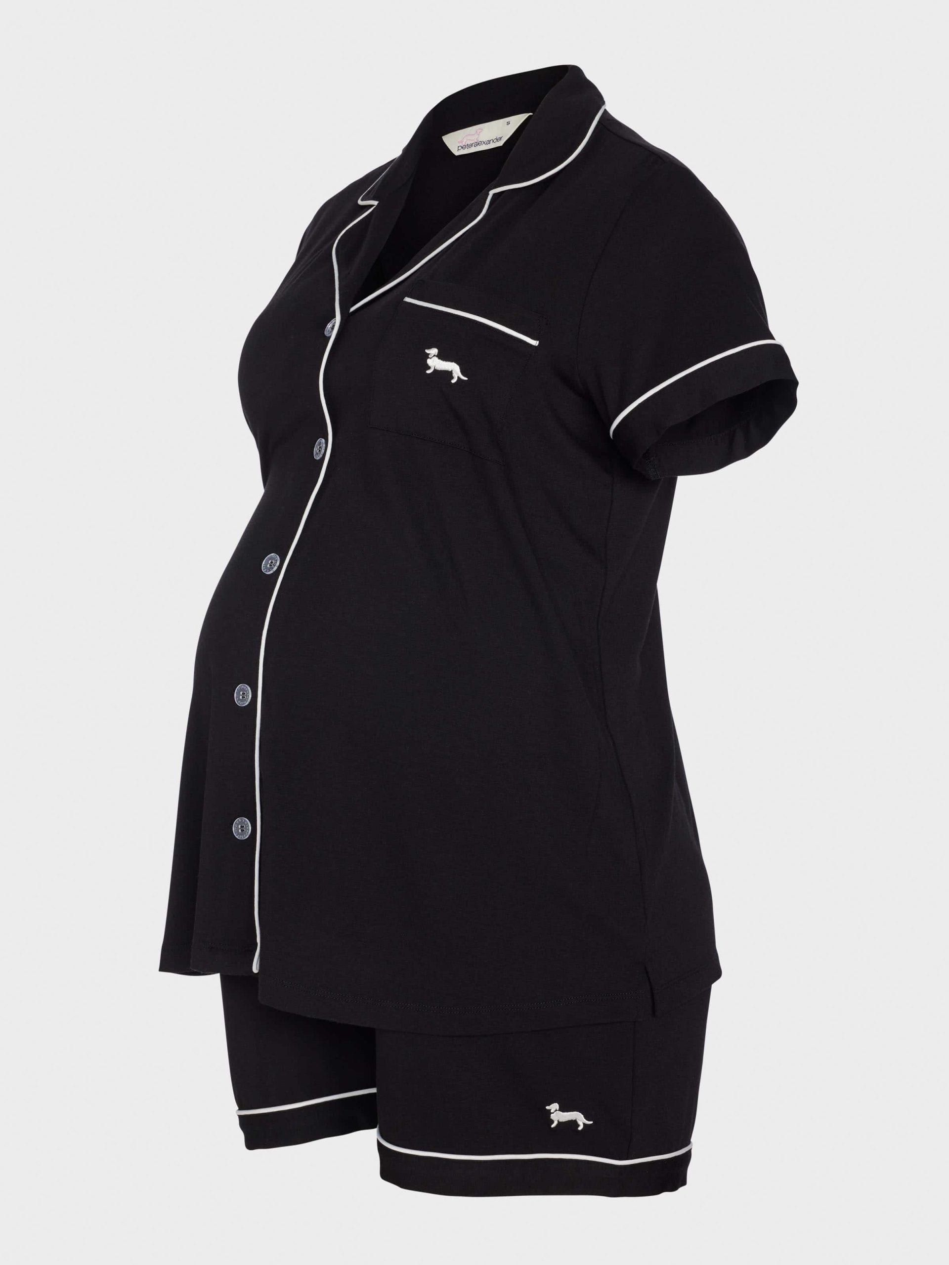 Maternity Black Shortie Pj Set black