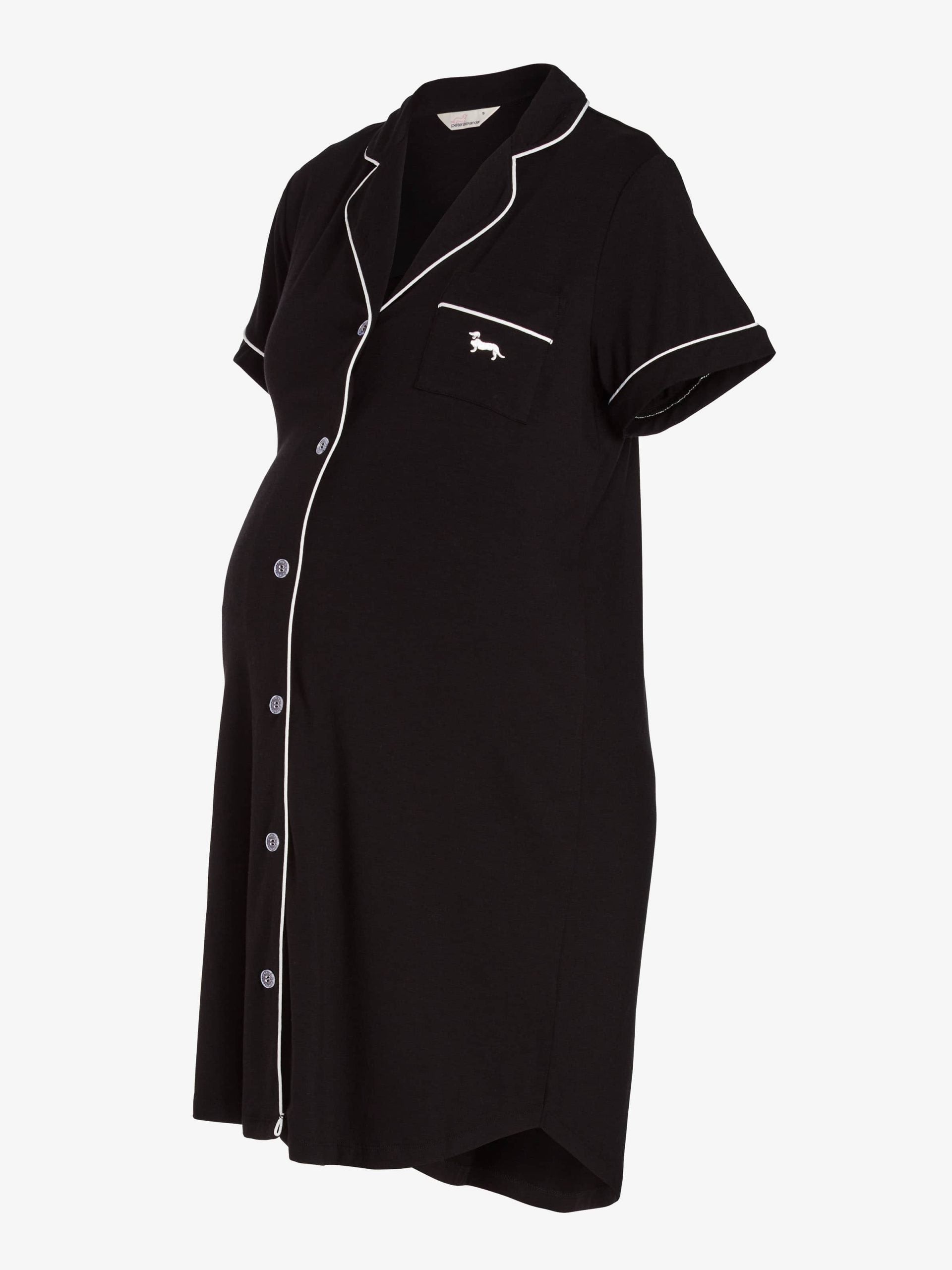 Maternity Black Short Sleeve Nightshirt black