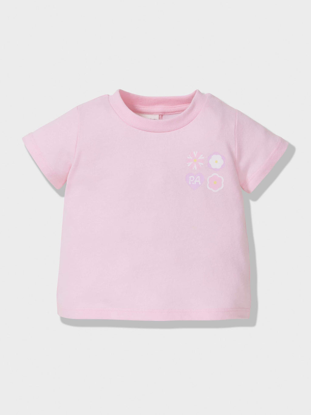 Baby Floral Check Pj Set pink