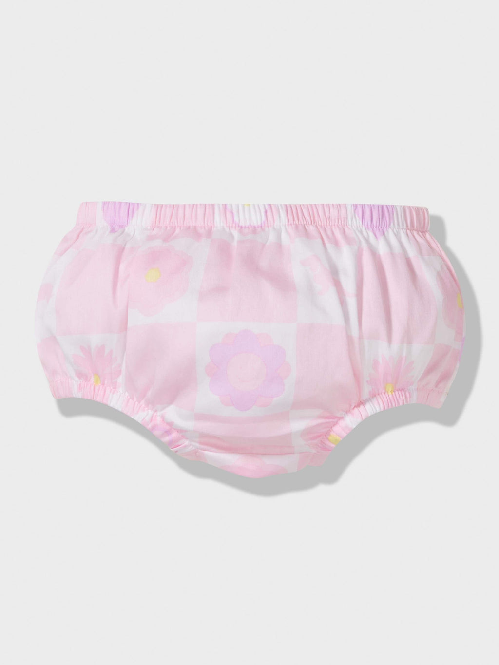 Baby Floral Check Pj Set pink