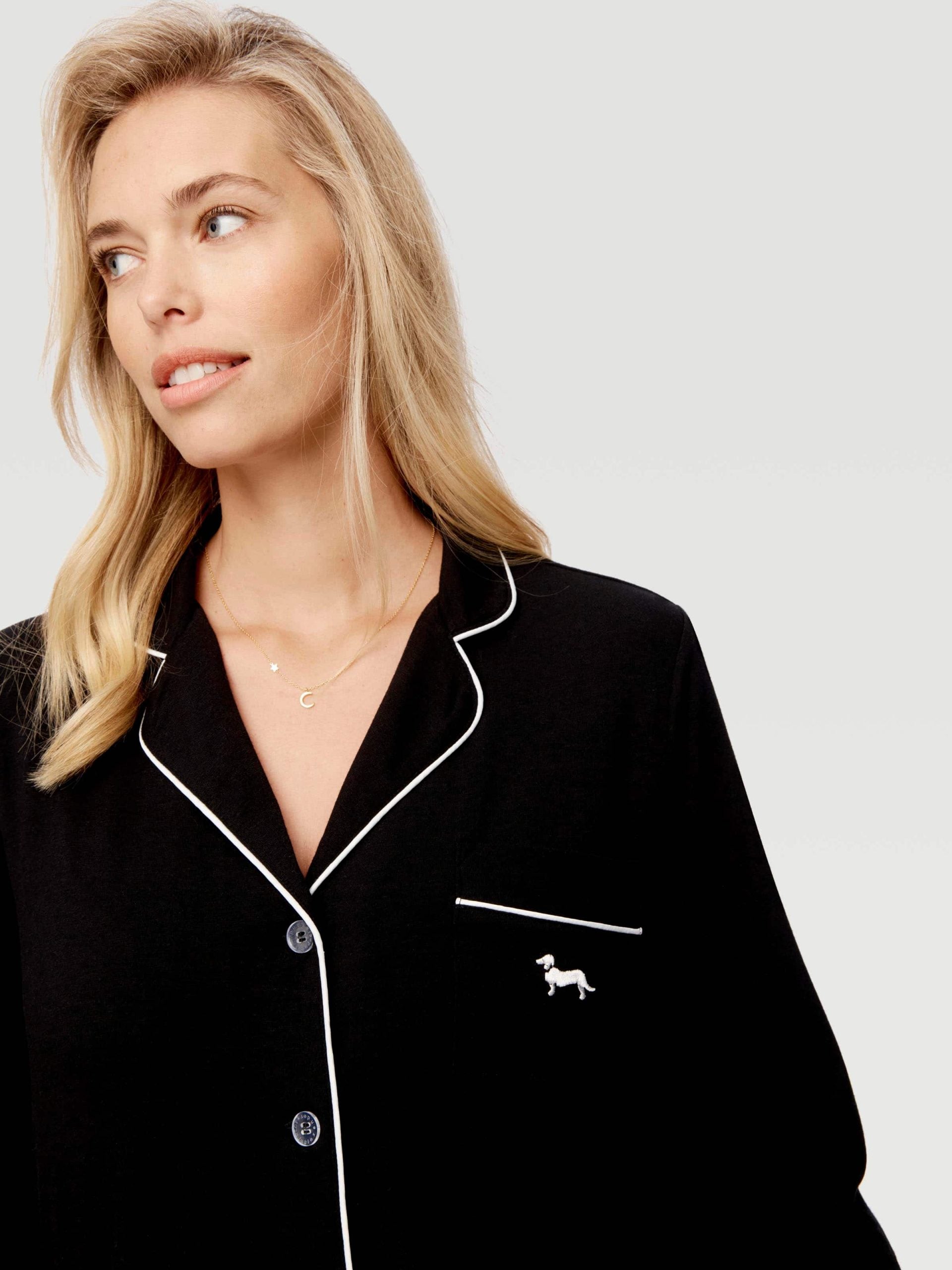 Maternity Black Long Sleeve Pj Set black
