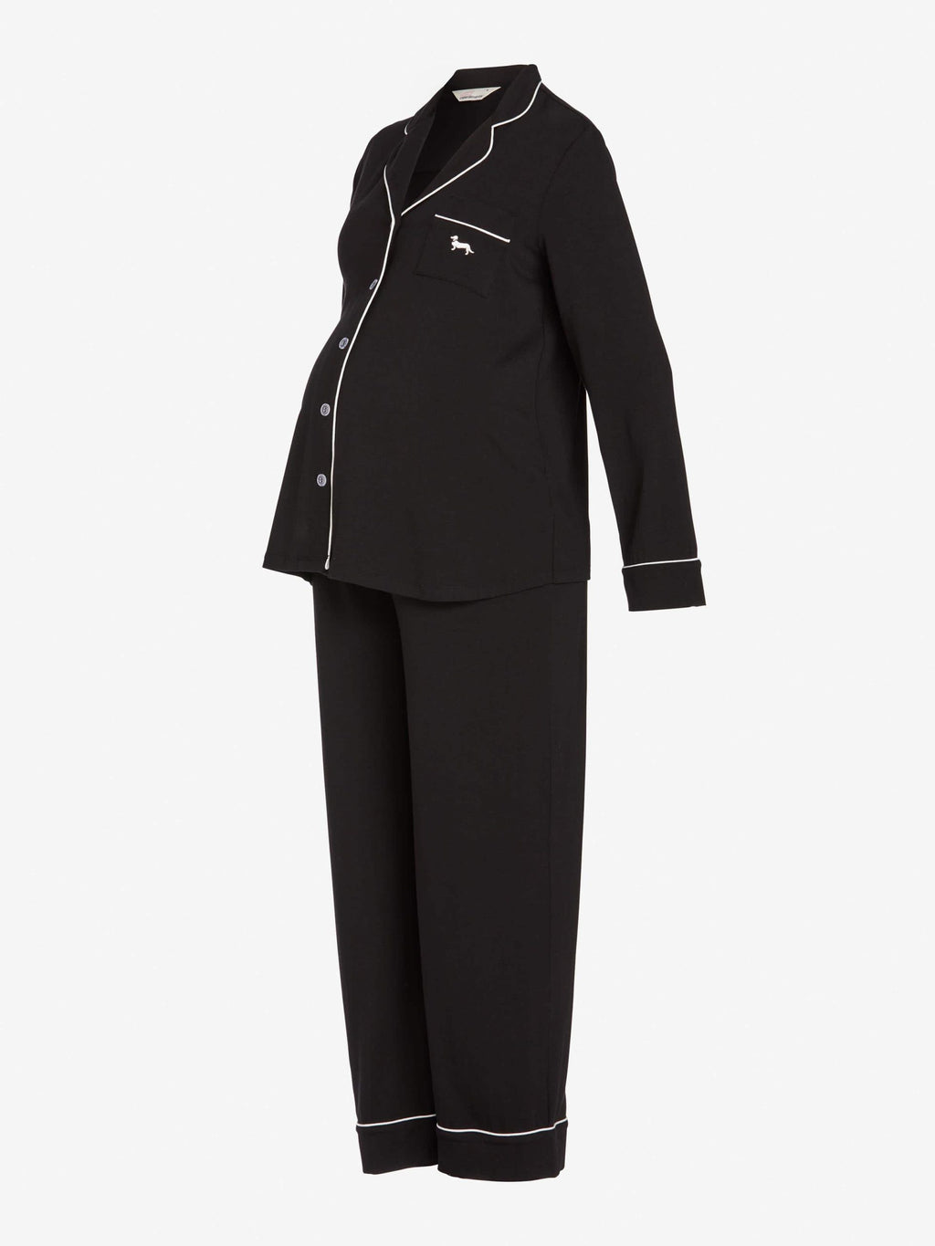 Maternity Black Long Sleeve Pj Set black
