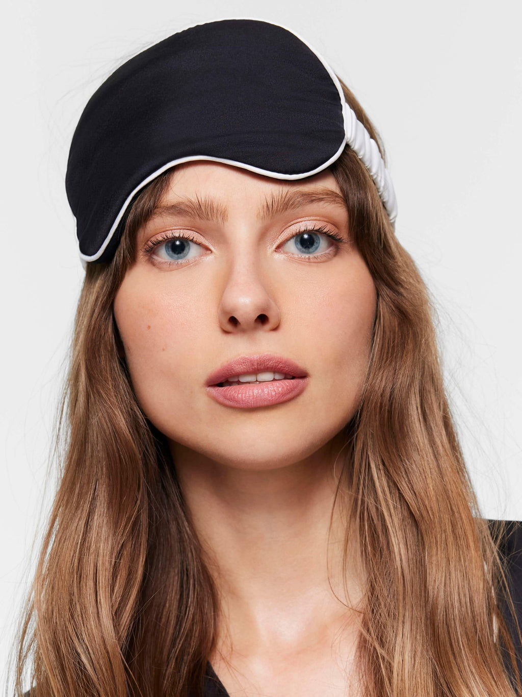 Black Satin Eye Mask black