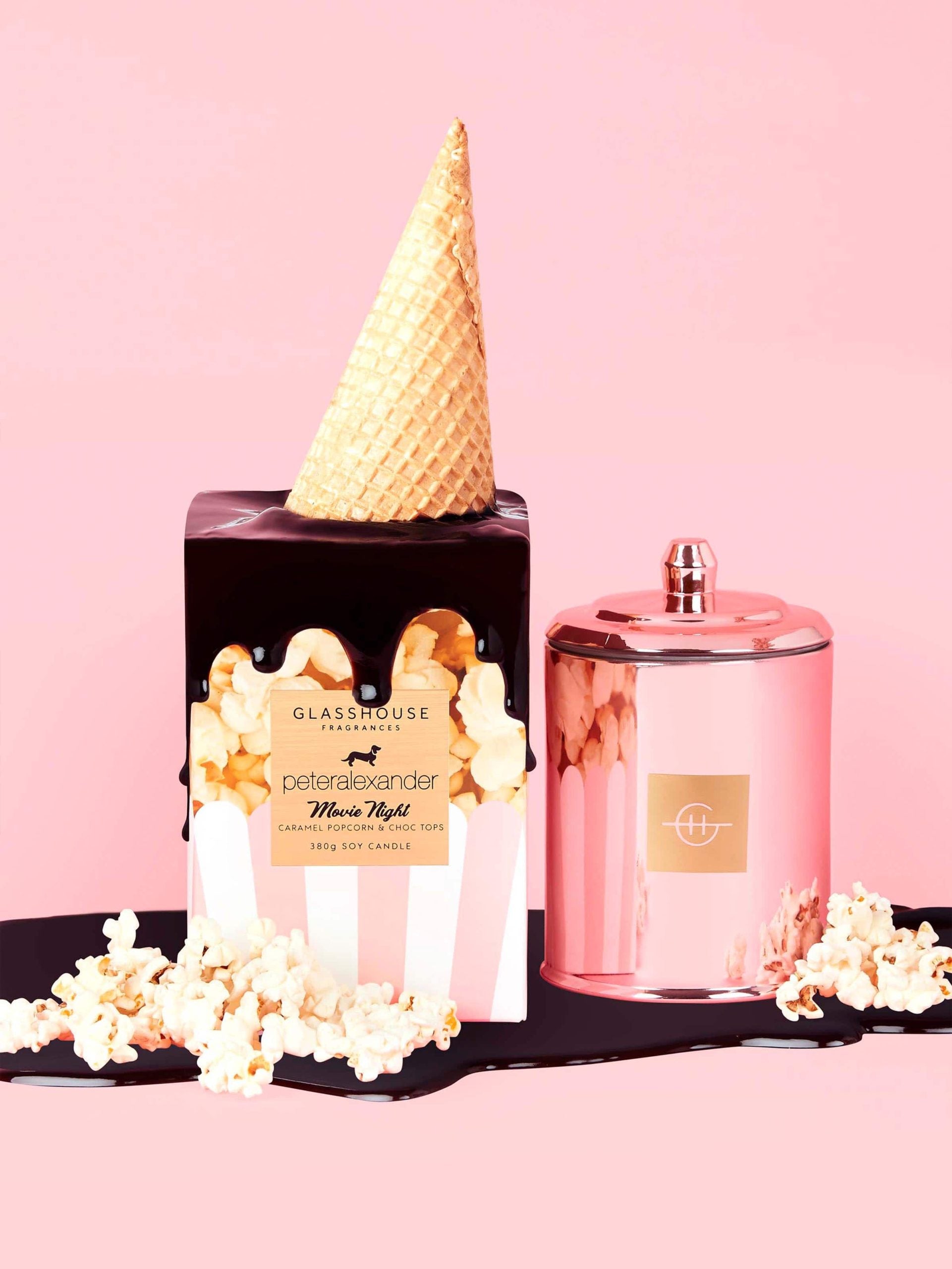 Glasshouse Fragrances Movie Night Candle 380G multi