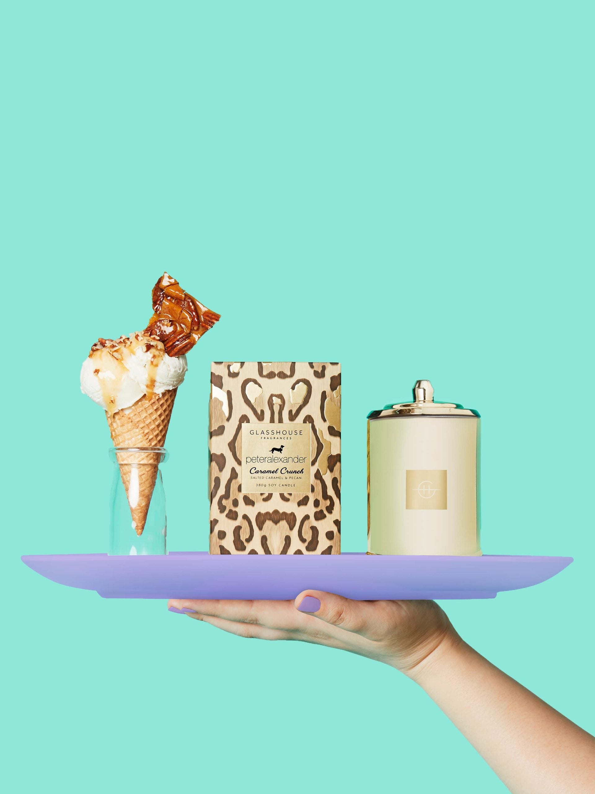 Glasshouse Fragrances Caramel Crunch Candle 380G multi