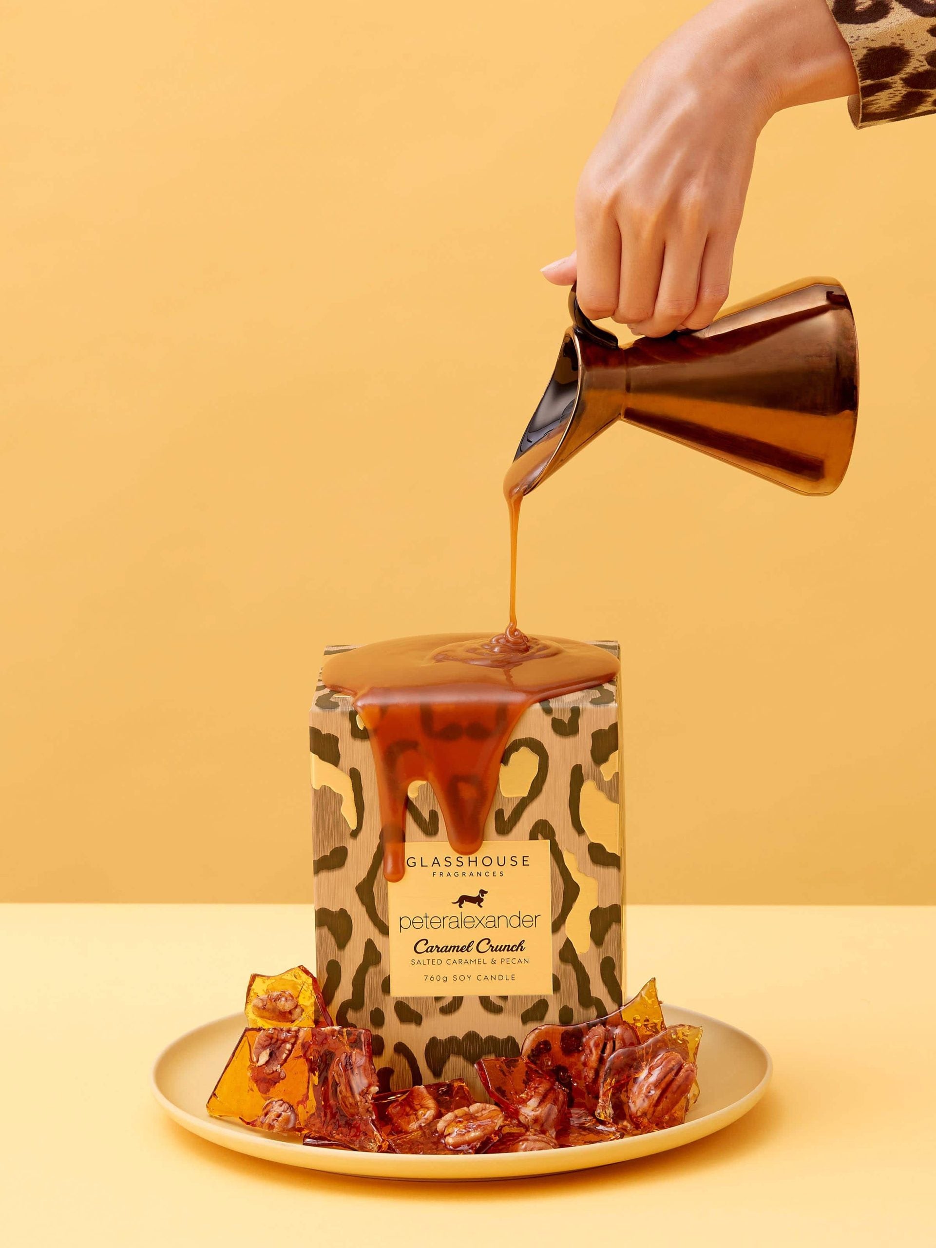 Glasshouse Fragrances Caramel Crunch Candle 380G multi