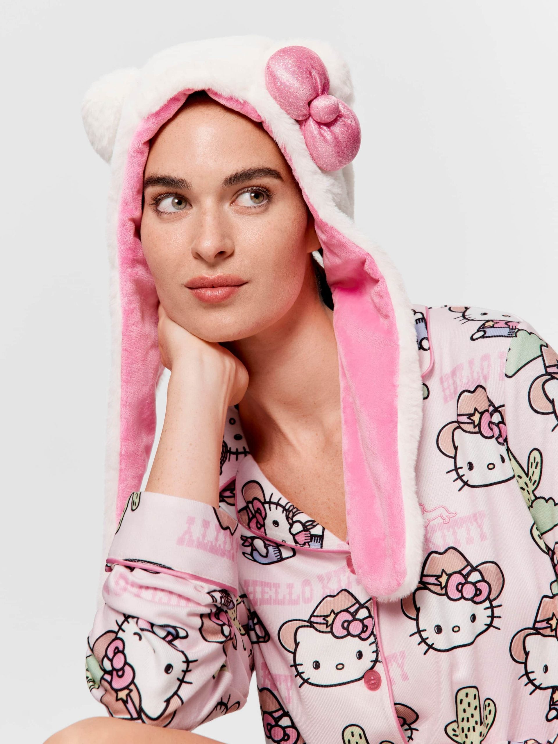 Hello Kitty Bonnet White