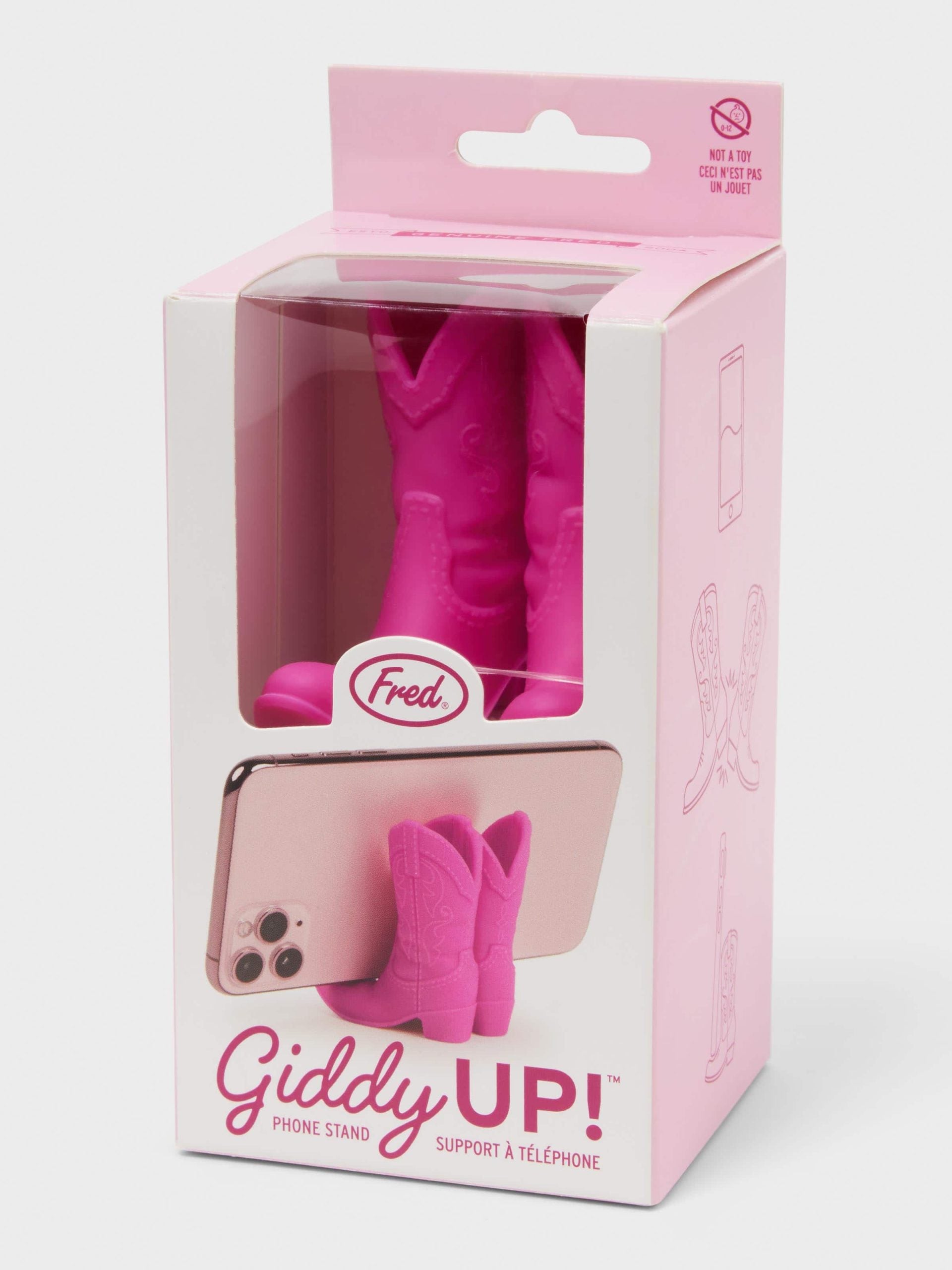 Cowboy Boot Phone Stand Pink