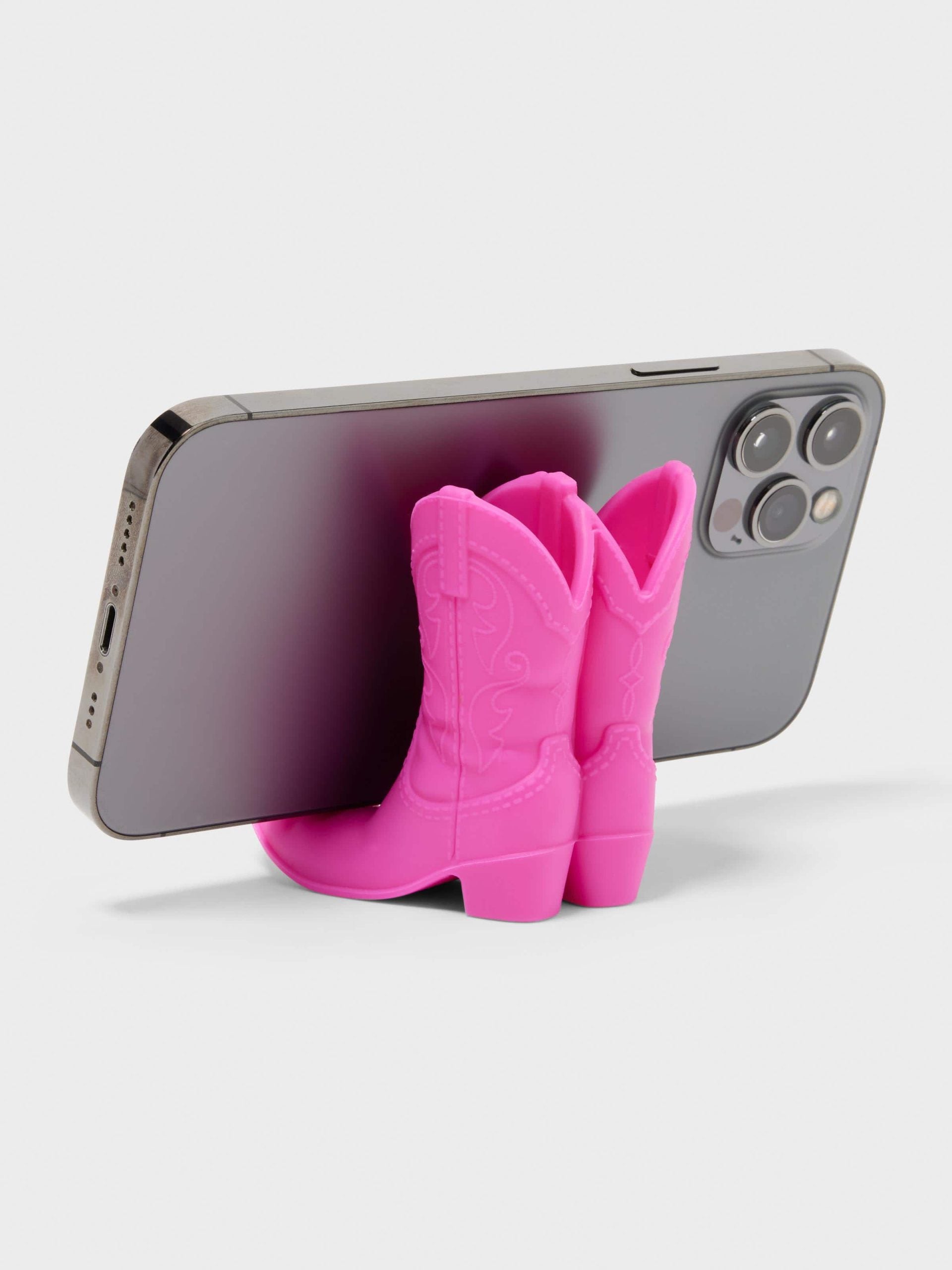 Cowboy Boot Phone Stand Pink