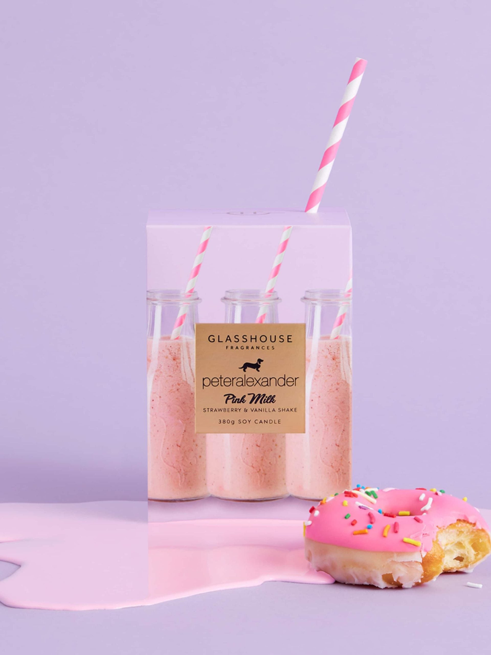Glasshouse Fragrances Pink Milk Candle 380G multi