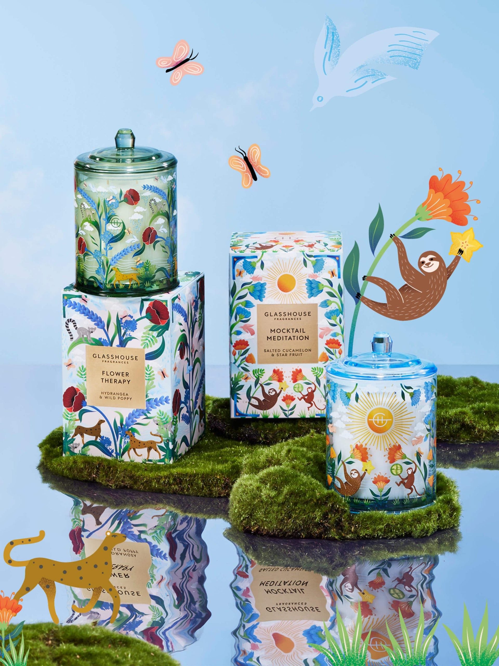Glasshouse Fragrances Limited Edition Flower Therapy 380G Candle multi