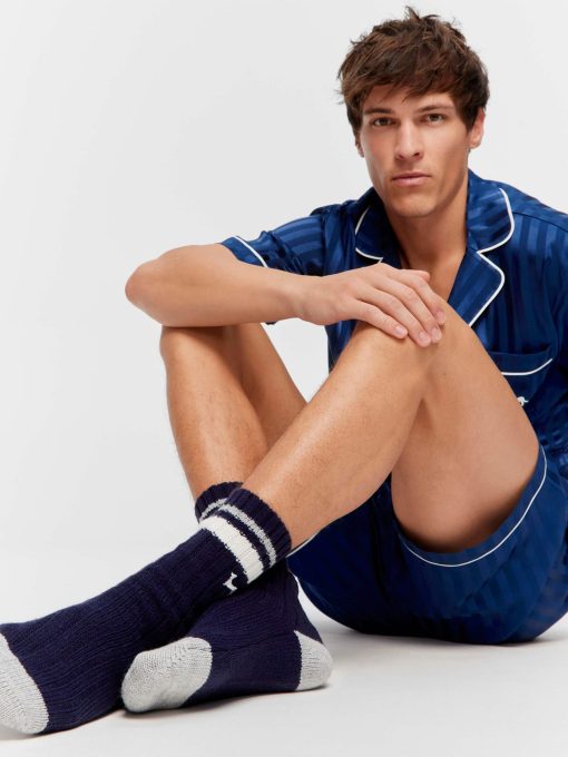 Navy Rib Sock navy
