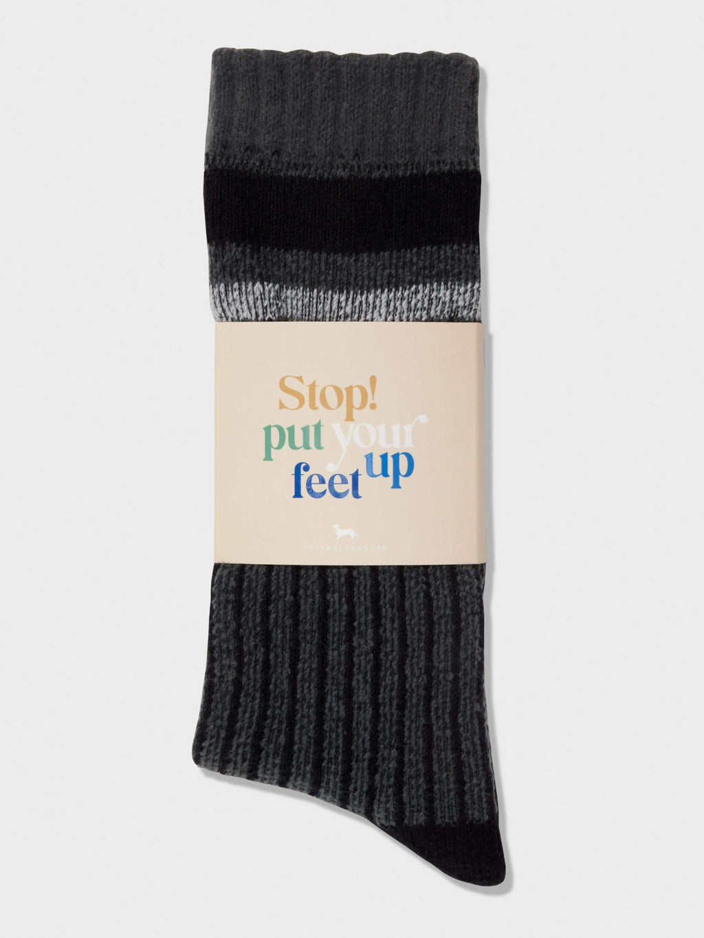 Rib Cushion Sock charcoal